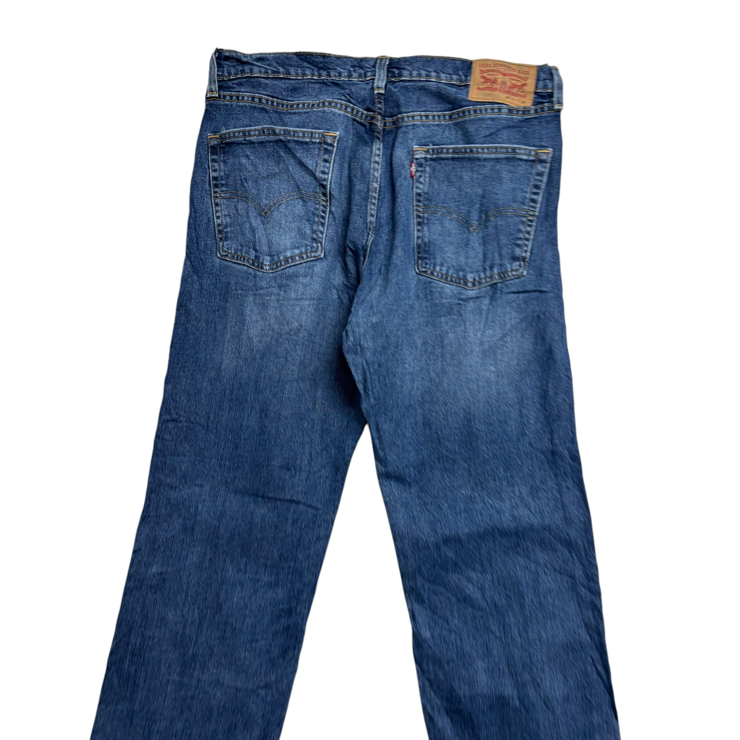 Levis 505 Jeans W34 L30 Mens Mid Blue Regular Straight Fit Stretch Denim