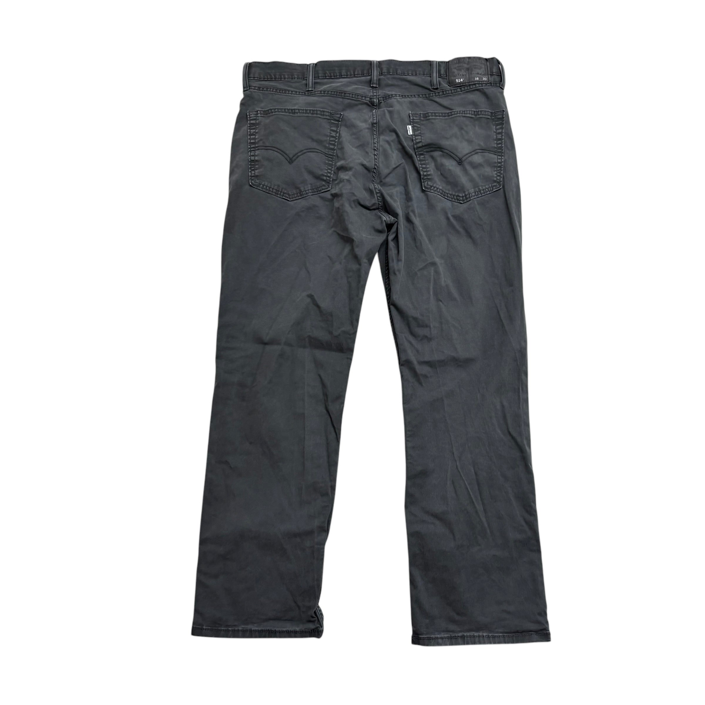 Levis 514 Chino Trousers W38 L30 Mens Grey Regular Straight Pants