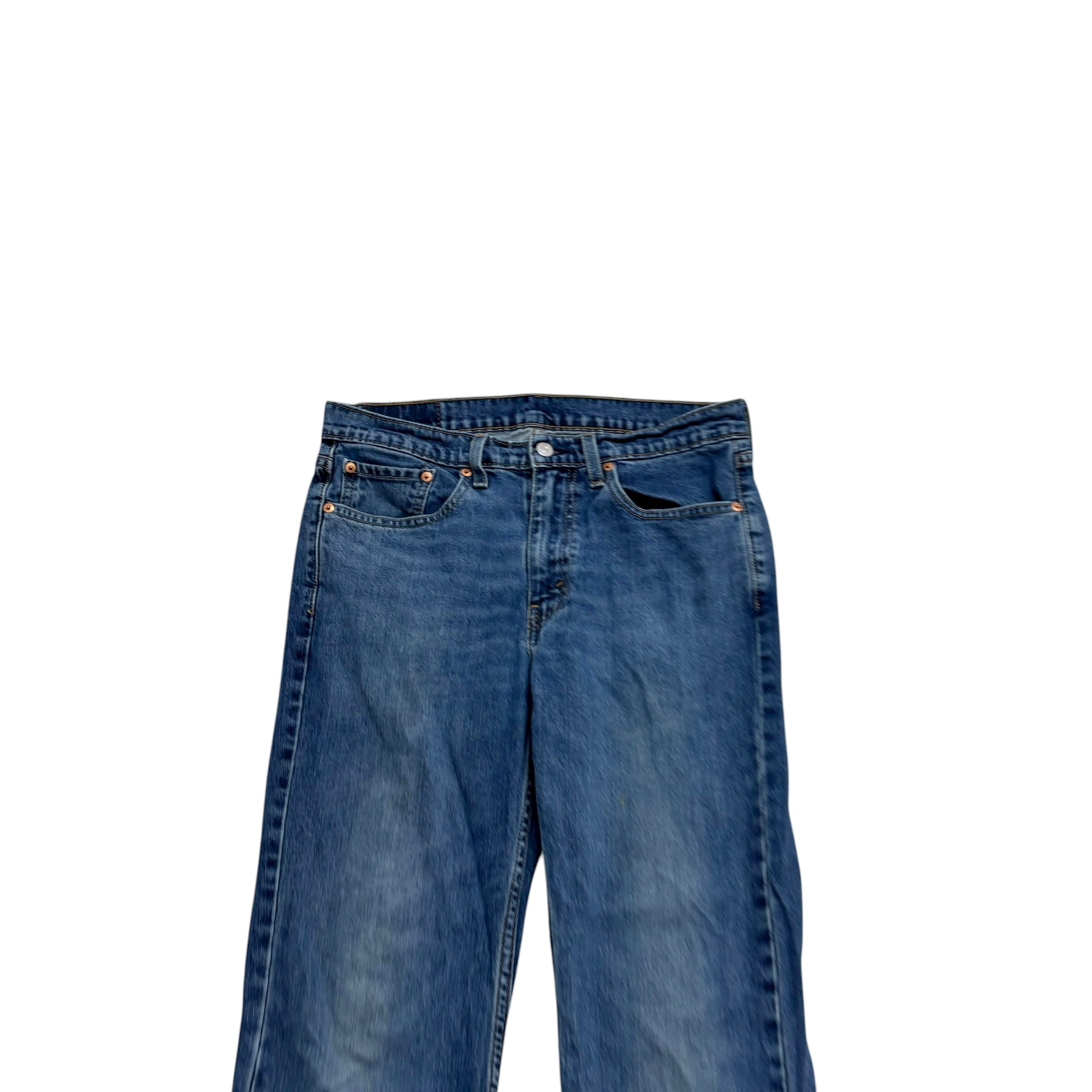 Levis 514 Jeans W32 L28 Mens Mid Blue Regular Straight Fit Stretch Denim