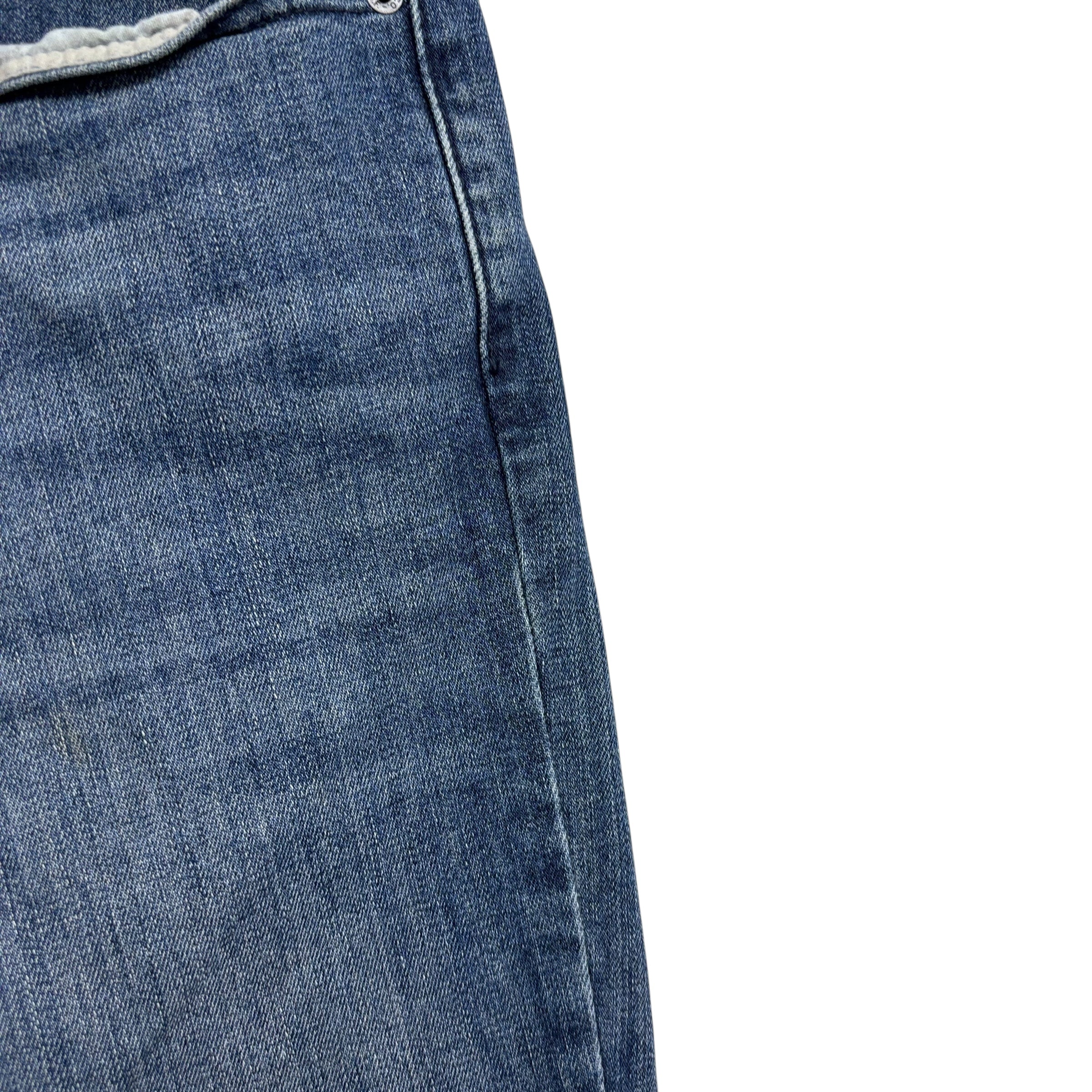 Levis 541 Jeans W34 L34 Mens Navy Blue Athletic Tapered Fit Stretch Denim