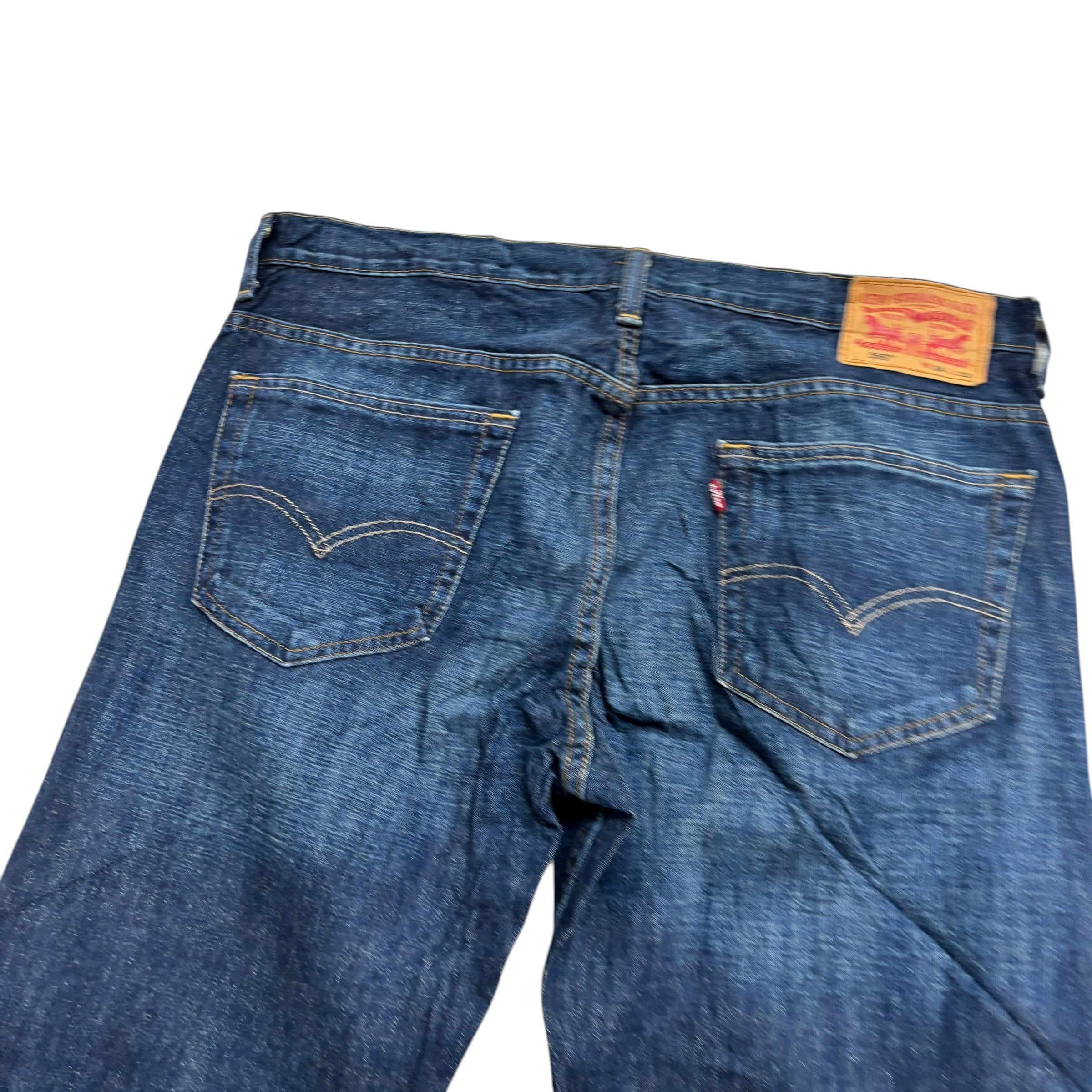 Levis 569 Jeans W34 L32 Mens Dark Blue Baggy Relaxed Straight Fit Denim (E)
