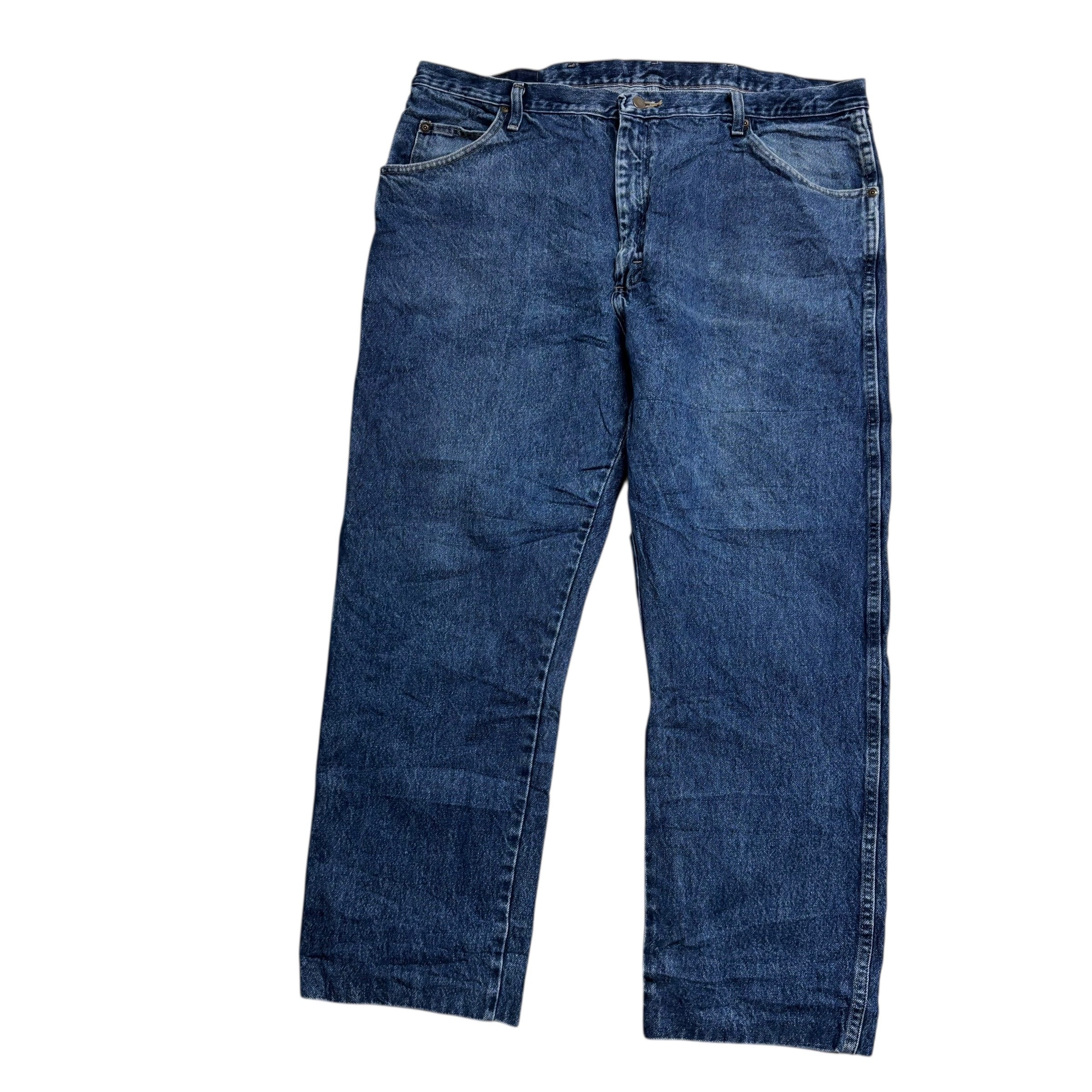 Wrangler Jeans W42 L29 Mens Mid Blue Regular Straight Fit Denim