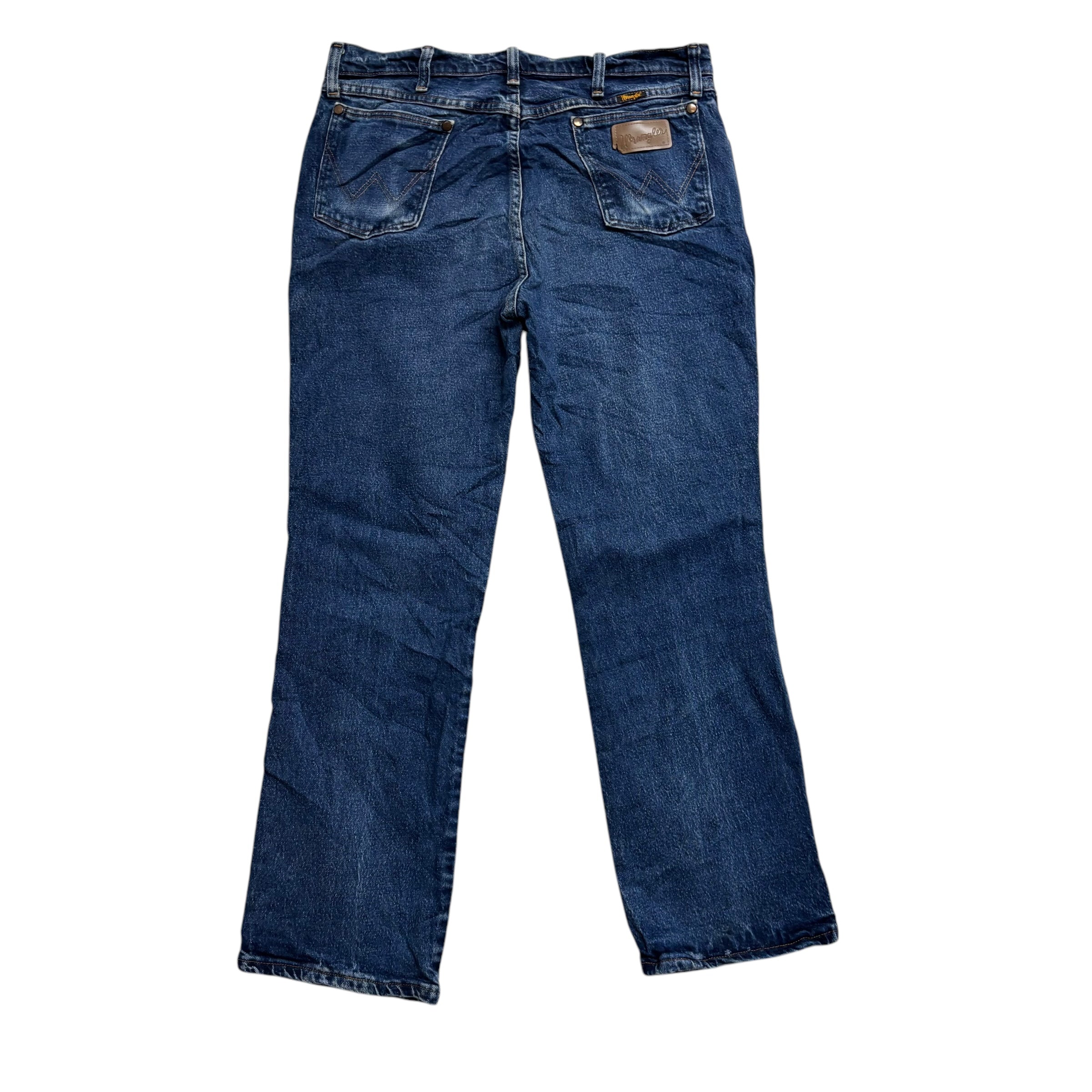 Wrangler Jeans Cowboy Cut W34 L30 Mens Mid Blue 947 Bootcut Fit Stretch Denim