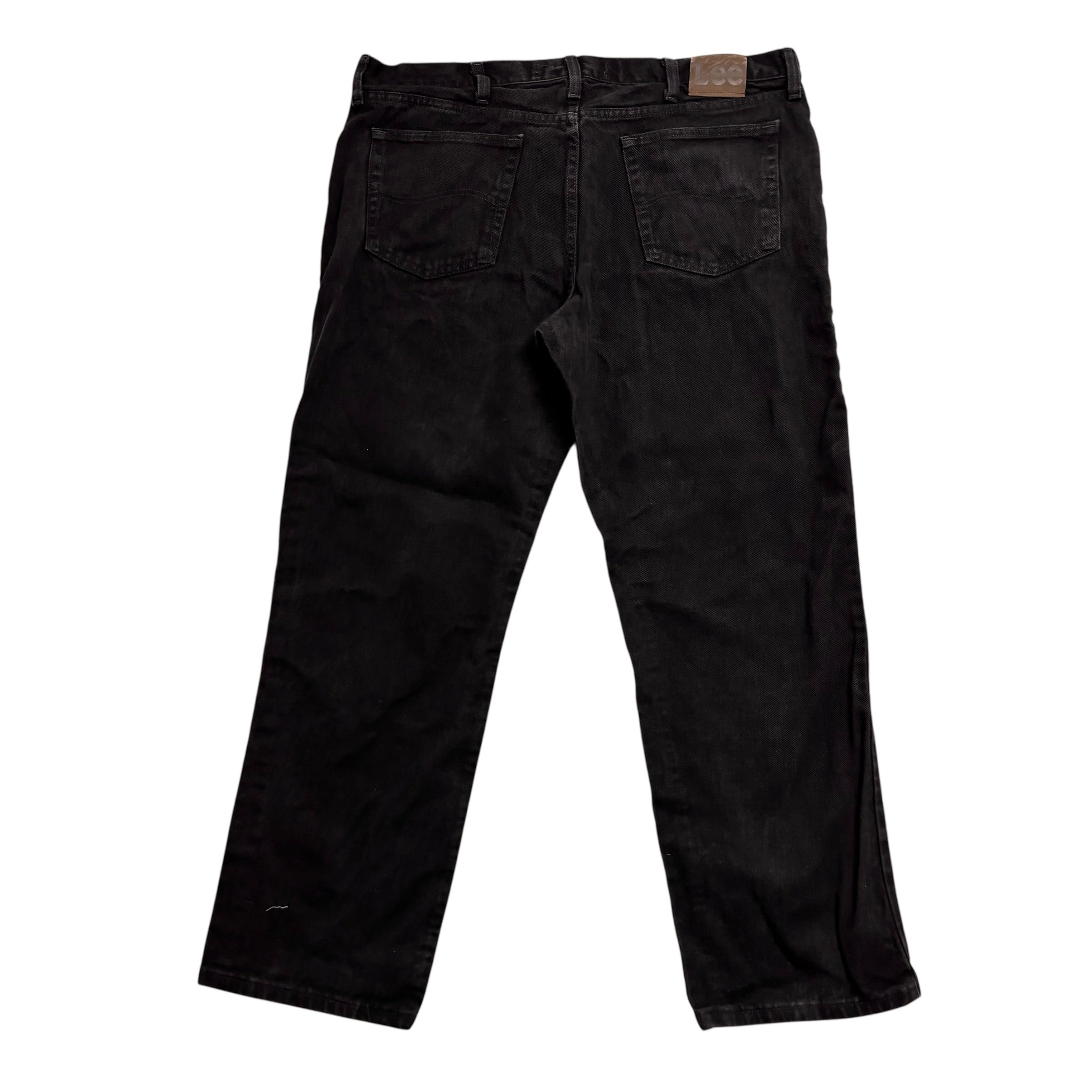 Lee Jeans W40 L30 Mens Regular Straight Fit Black Denim (E)
