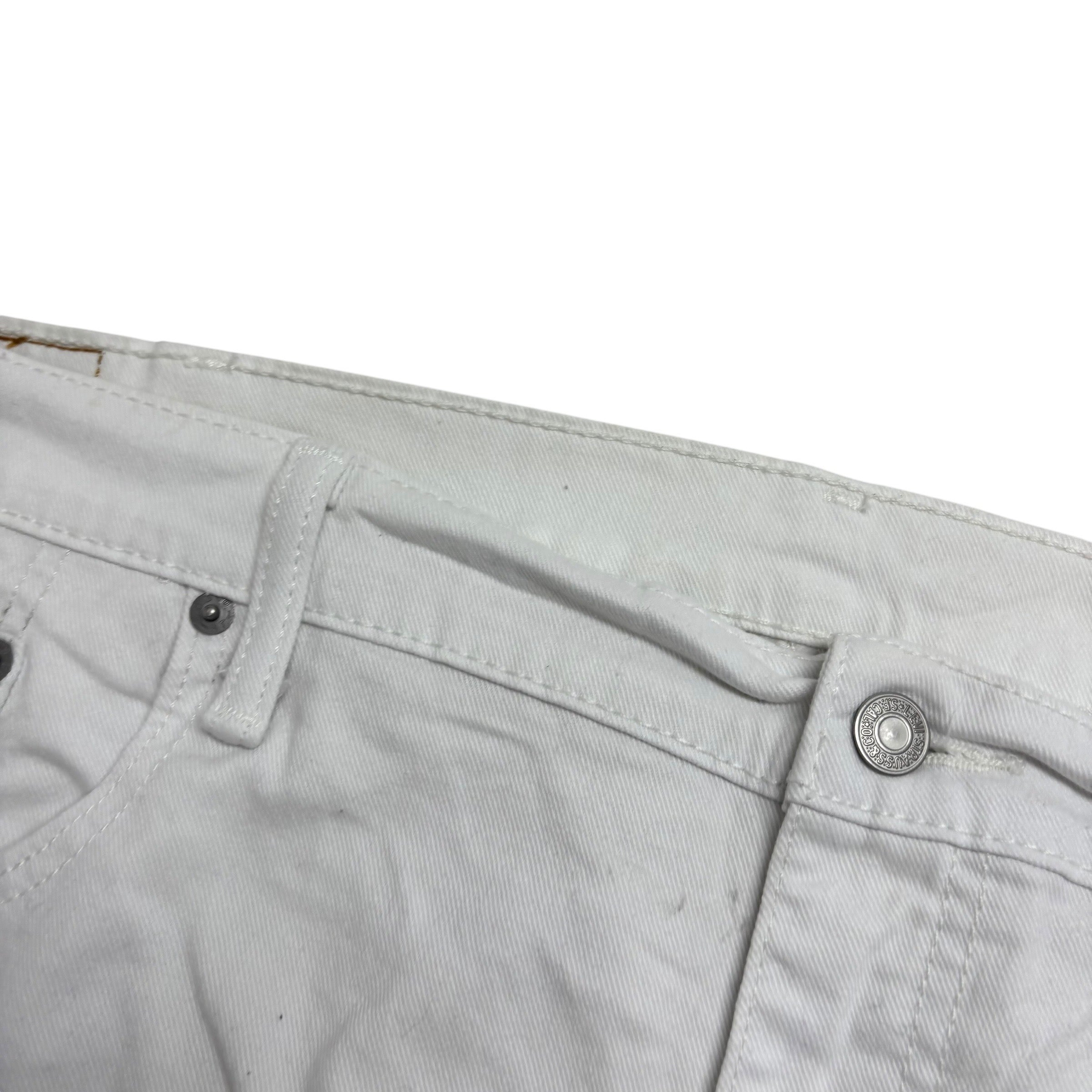 Levis 569 Jeans W44 L29 Mens White Baggy Relaxed Straight Fit Stretch Denim (F)