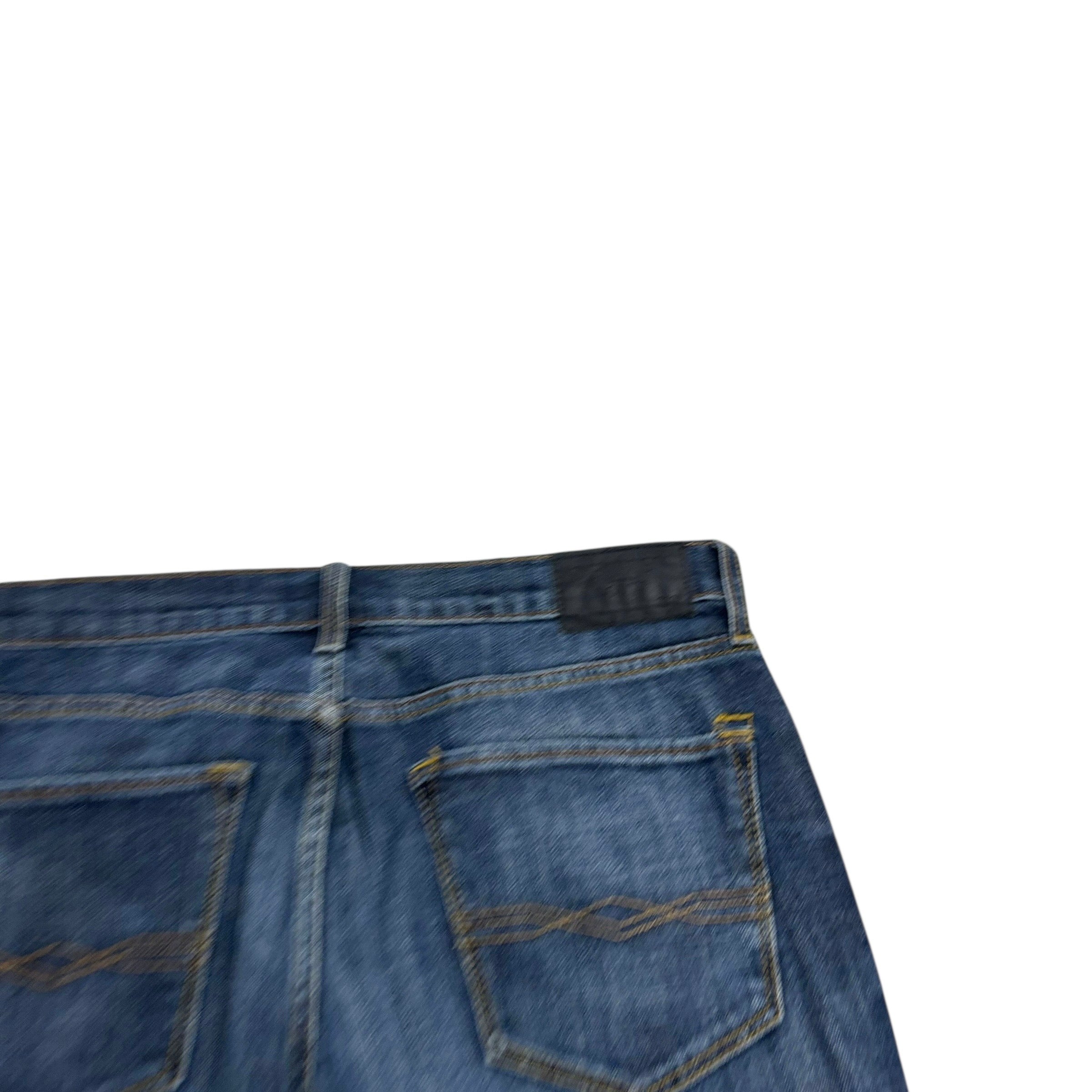 Levis Denizen Jeans W33 L30 Mens Dark Blue Athletic Fit Stretch Denim (E)