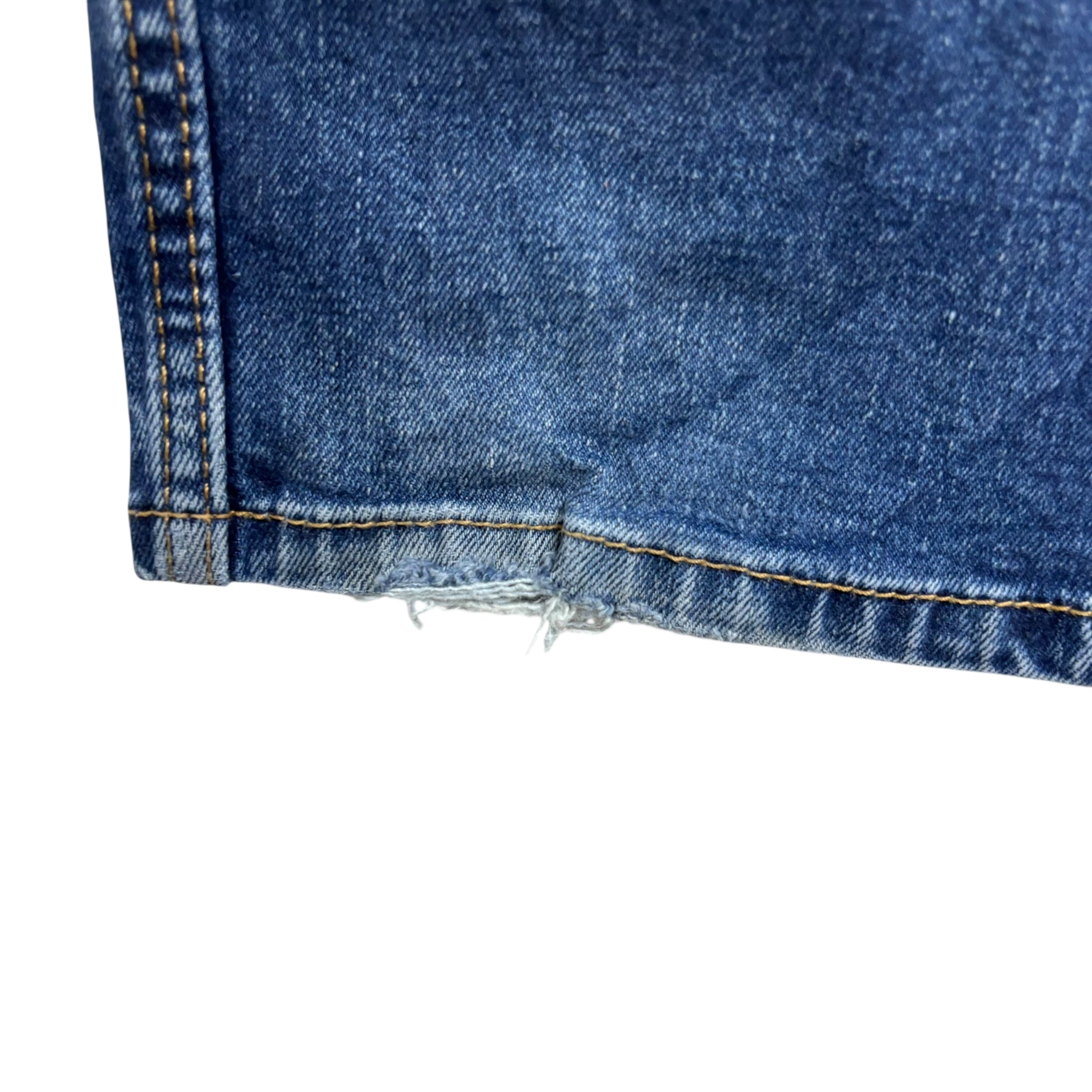 Levis 505 Jeans W40 L30 Mens Mid Blue Regular Straight Fit Stretch Denim