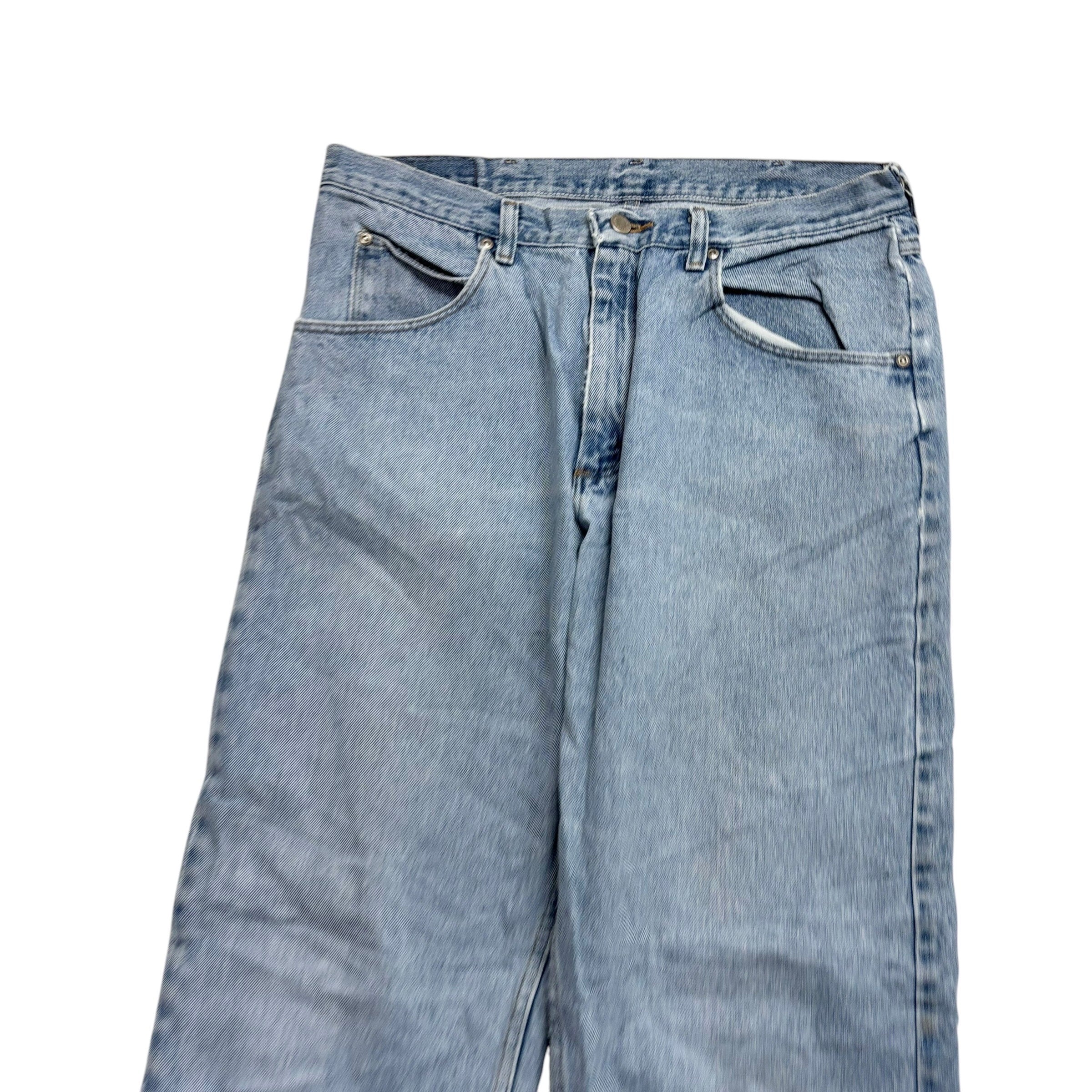 Wrangler Jeans W34 L32 Mens Light Blue Relaxed Straight Fit Vintage Denim