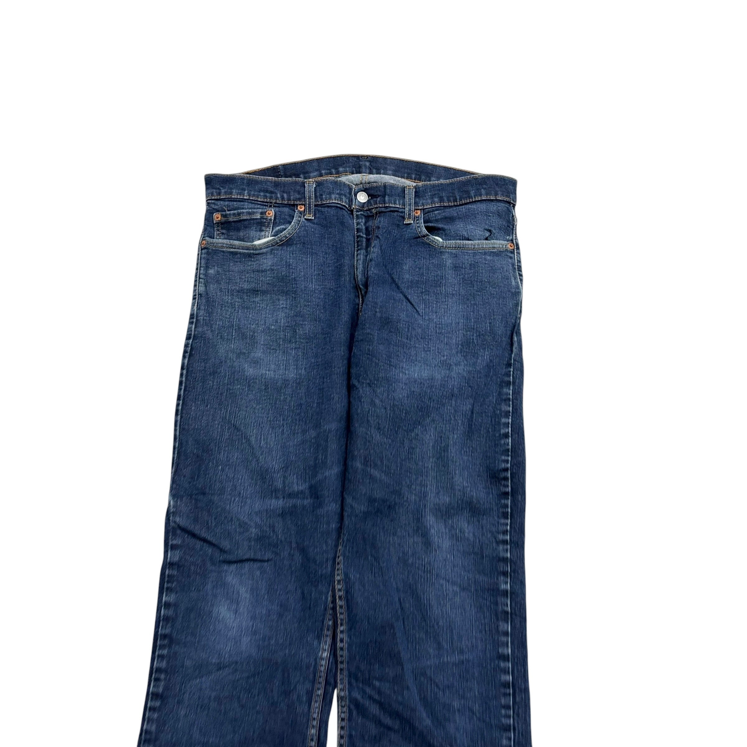 Levis 559 Jeans W36 L32 Mens Dark Blue Regular Straight Fit Stretch Denim (F)