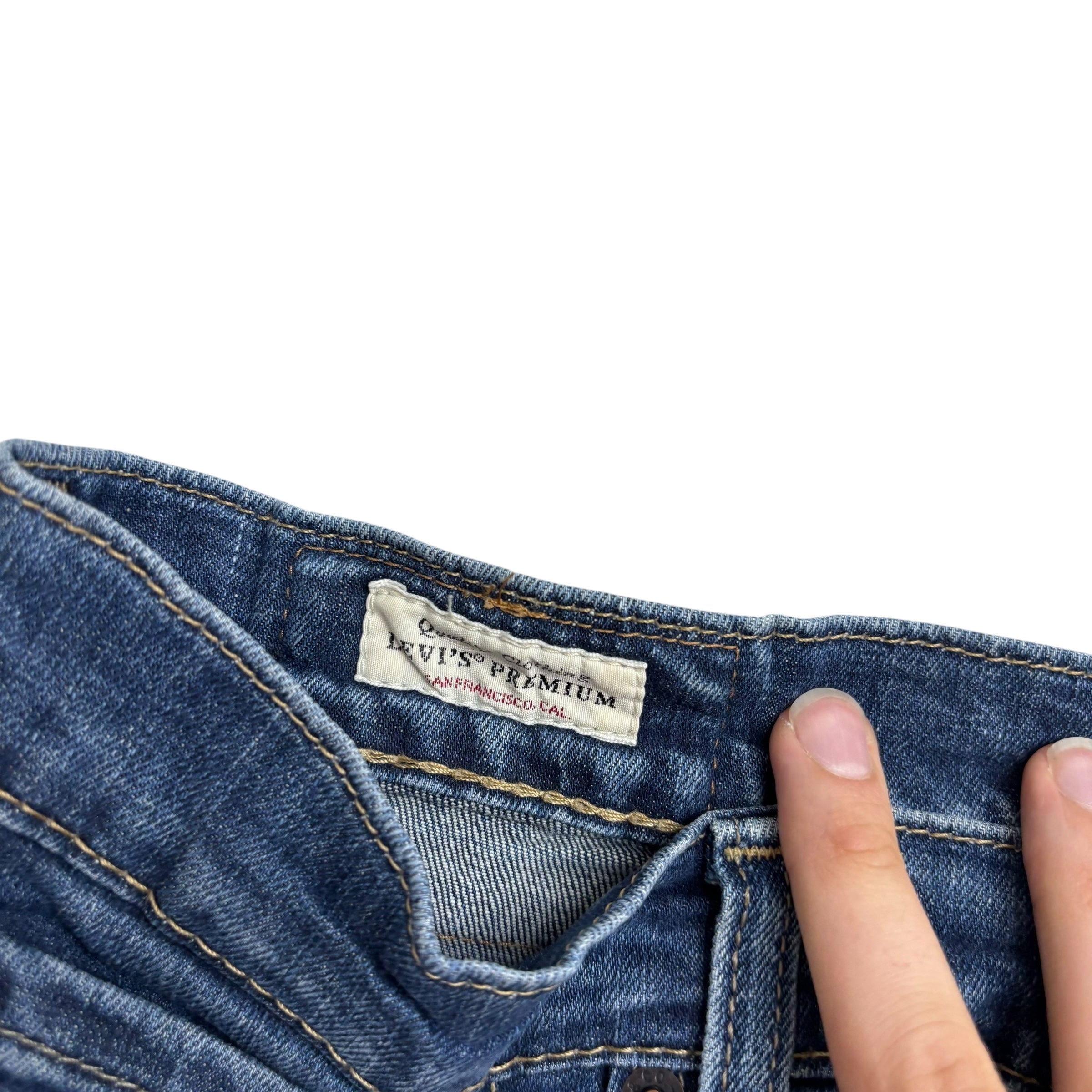 Levis 512 Jeans W31 L32 Mens Mid Blue Slim Tapered Fit Stretch Denim