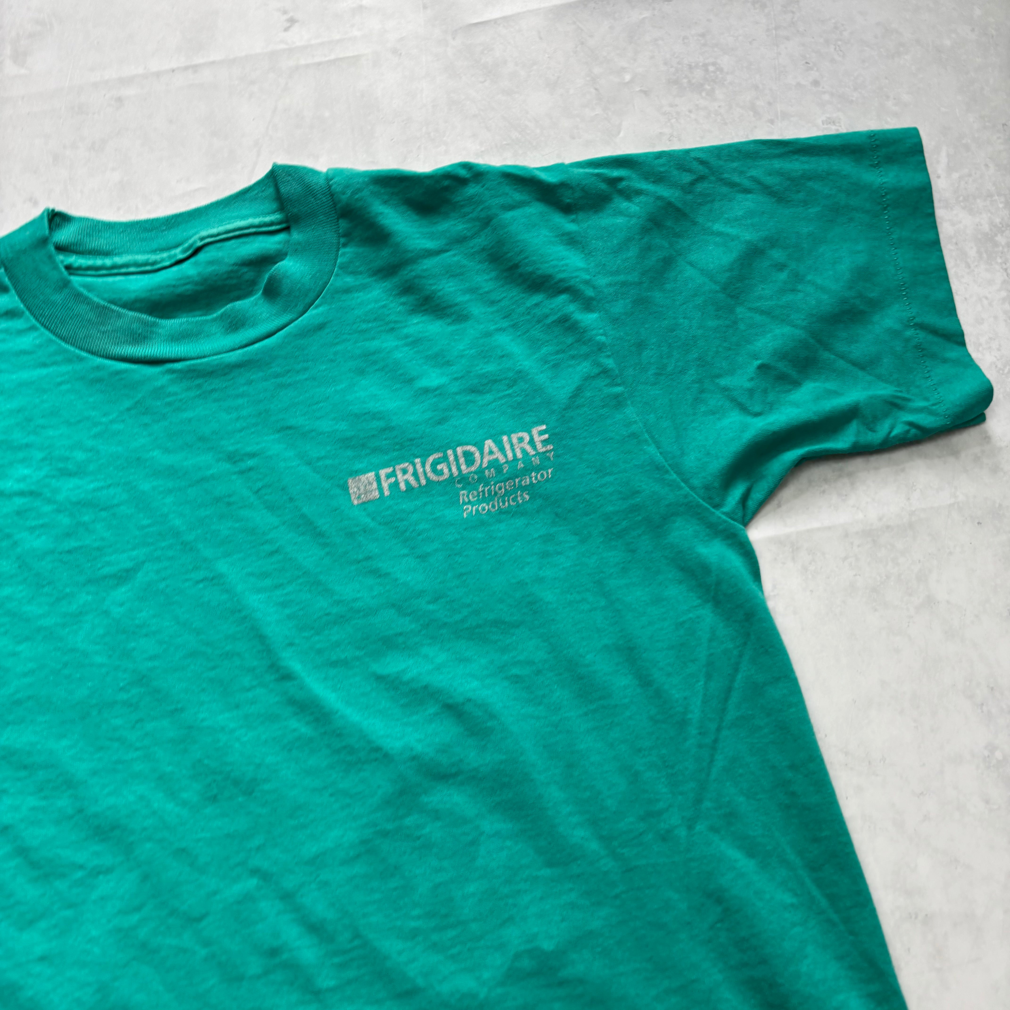 Vintage T Shirt Mens Small Teal Green Single Stitch Graphic Print 90s (E)