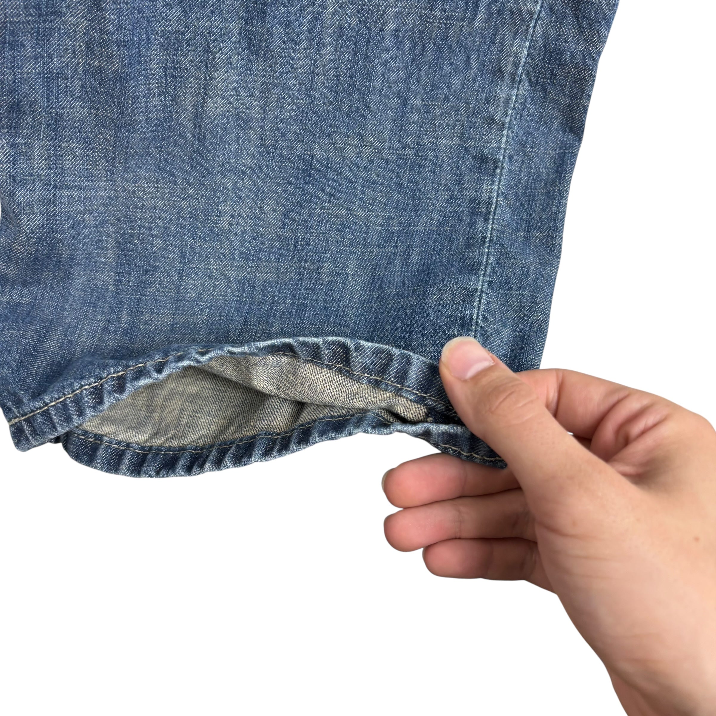 Levis 569 Jeans W38 L28 Mens Silver Blue Baggy Relaxed Straight Fit Denim