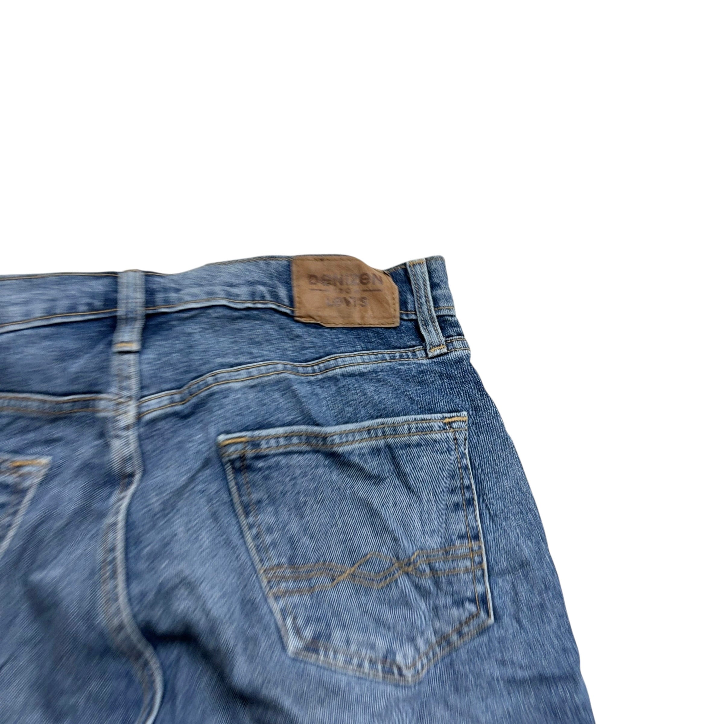 Levis Denizen Jeans W30 L30 Mens Mid Blue Slim Fit Stretch Denim (E)