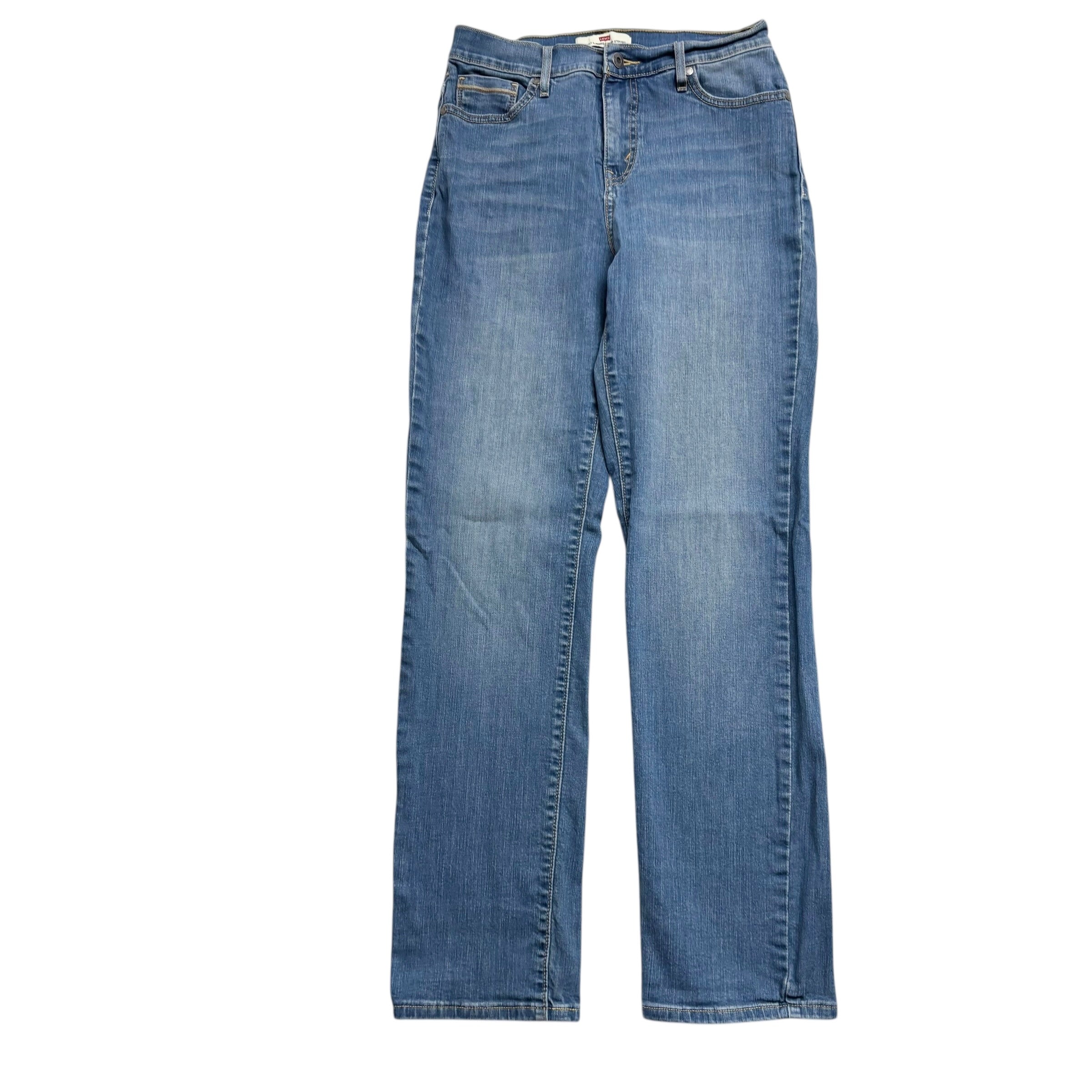 Levis 512 Jeans W28 L32 Womens Mid Blue Slimming Straight Stretch Vintage (E)