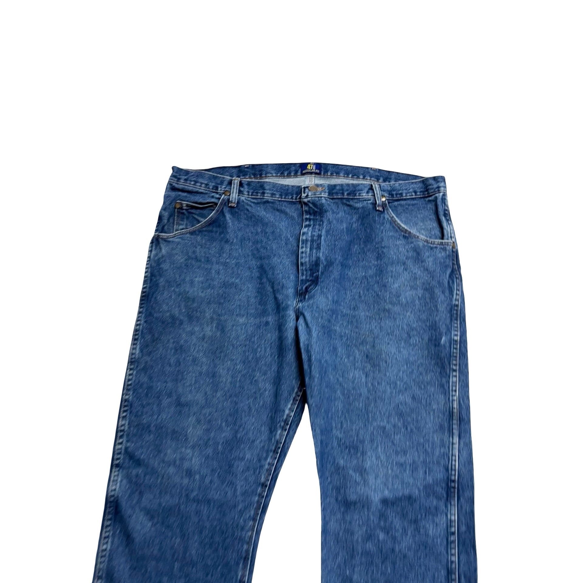 Wrangler Jeans Cowboy Cut W42 L30 Mens Mid Blue 47MWZ Regular Fit Denim