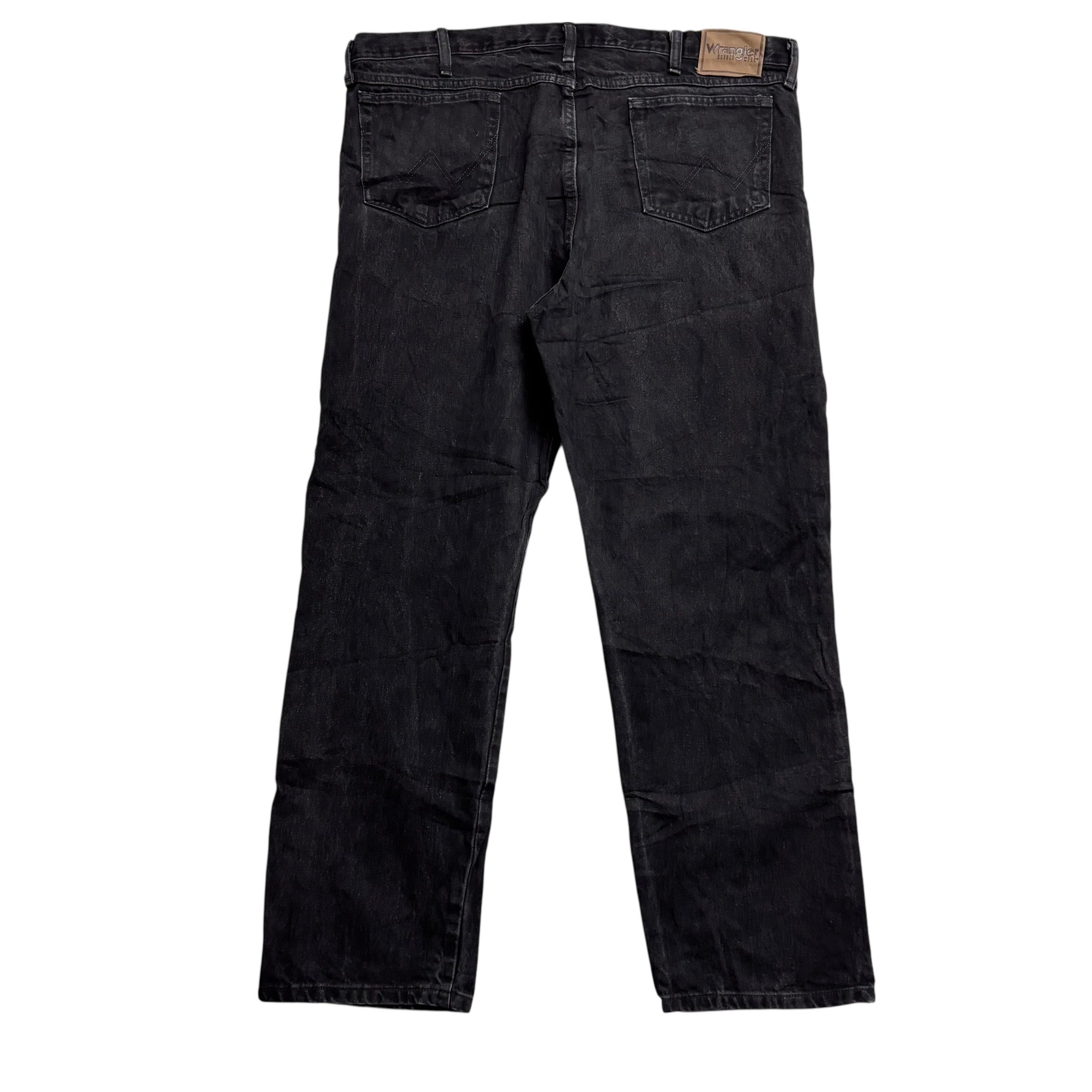 Wrangler Jeans W42 L32 Mens Black Relaxed Tapered Fit Vintage Denim (E)