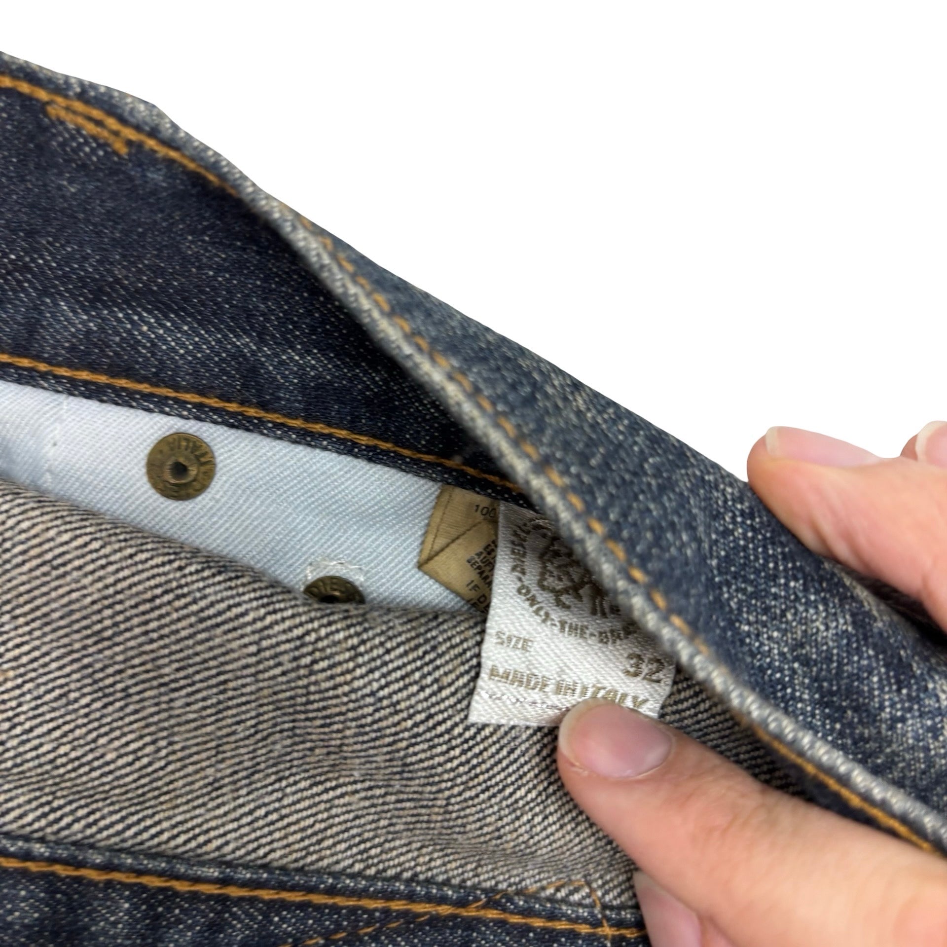 Diesel Jeans W32 L36 Mens Dark Blue Flare Bootcut Fit Vintage Y2K (E)