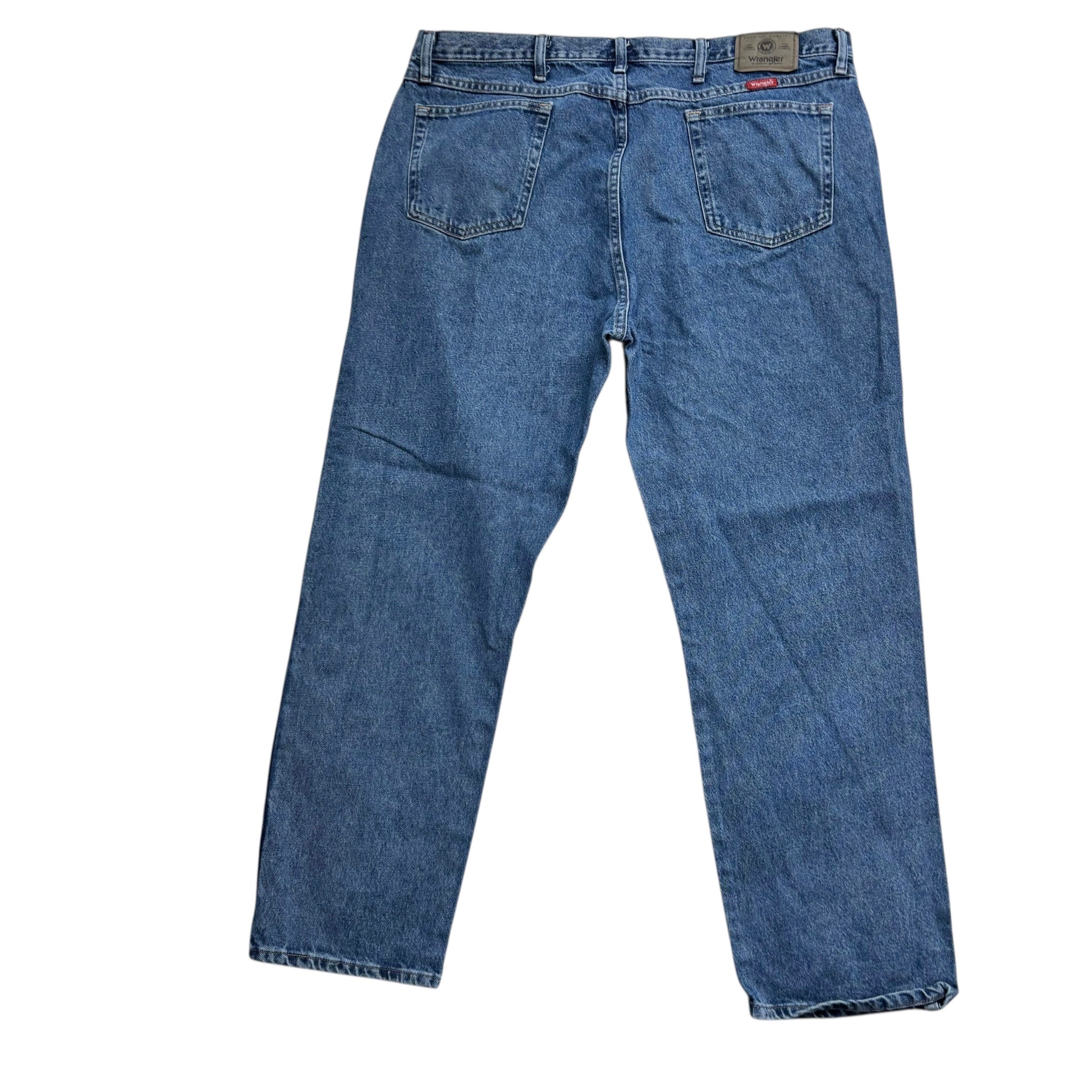 Wrangler Jeans W40 L30 Mens Mid Blue Regular Straight Fit Vintage Denim