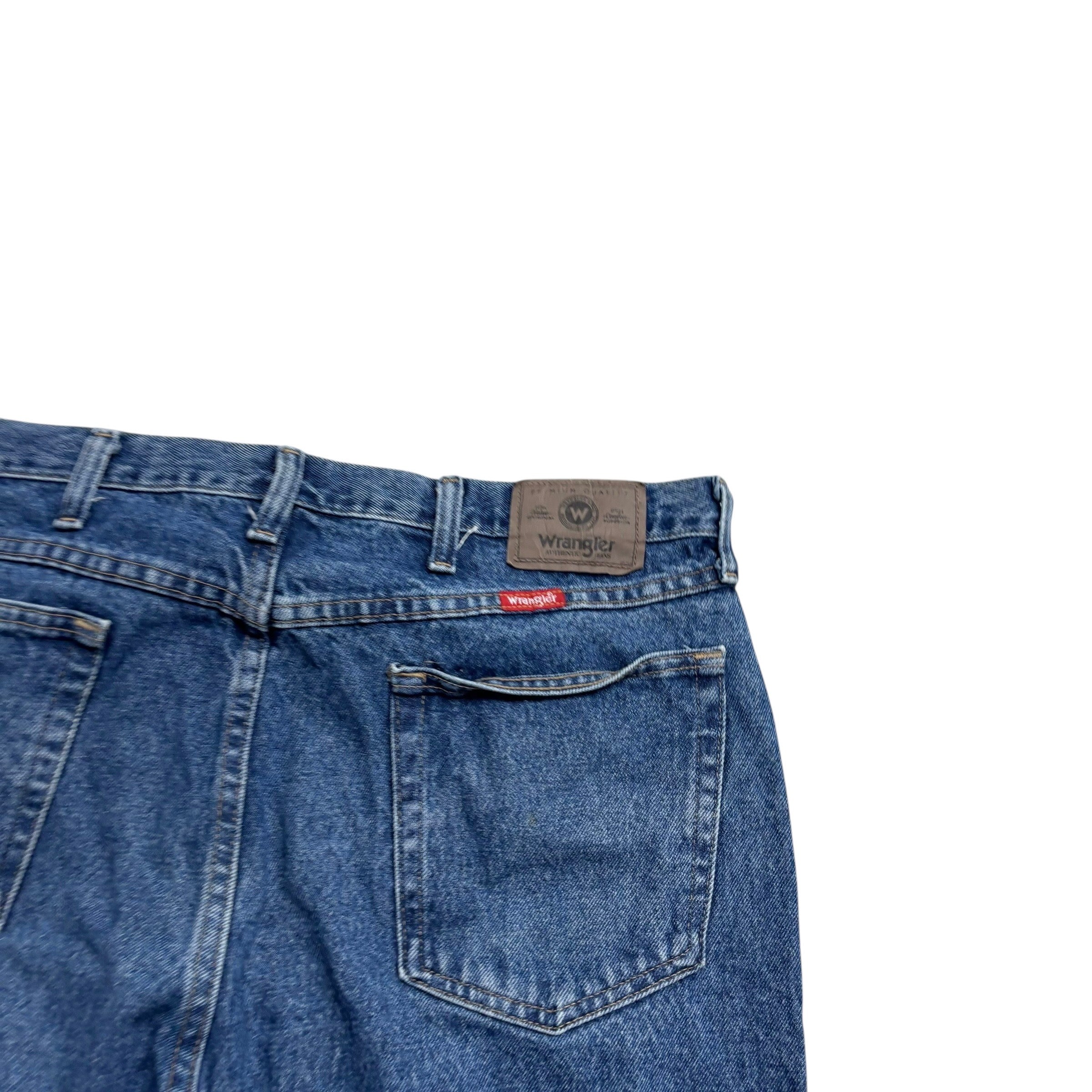 Wrangler Jeans W36 L30 Mens Mid Blue Regular Straight Fit Vintage Denim (E)