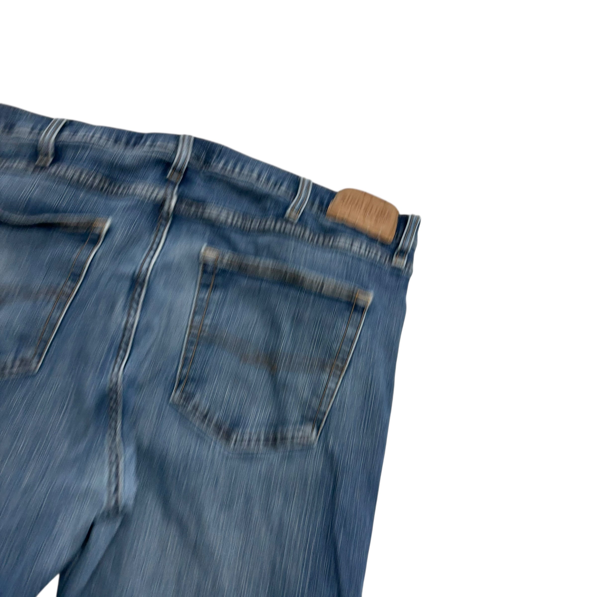 Levis Signature Jeans W38 L29 Mens Mid Blue Regular Straight Fit Stretch Denim