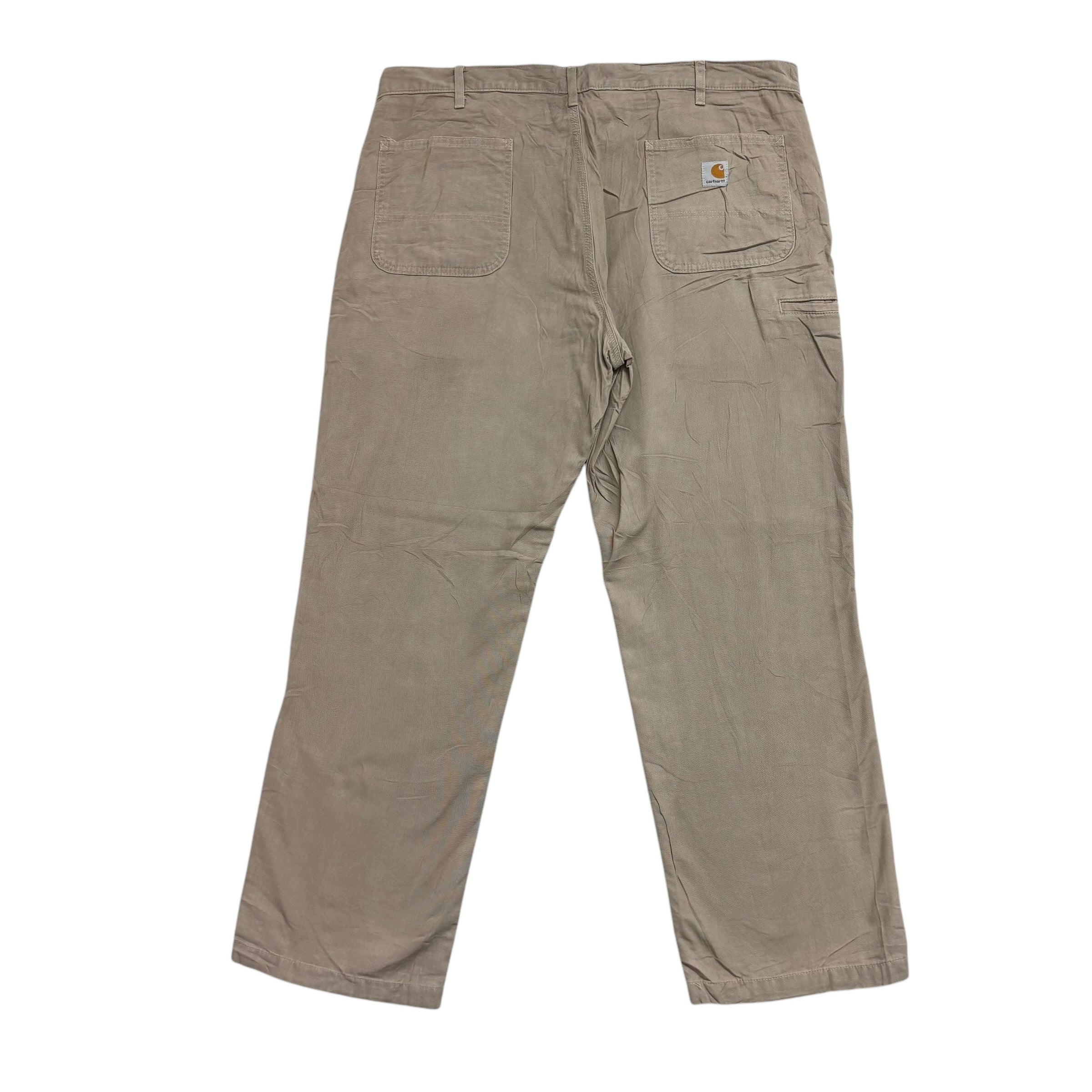 Carhartt Carpenter Pants W40 L30 Mens Beige Khaki Relaxed Baggy Fit Trousers (E)