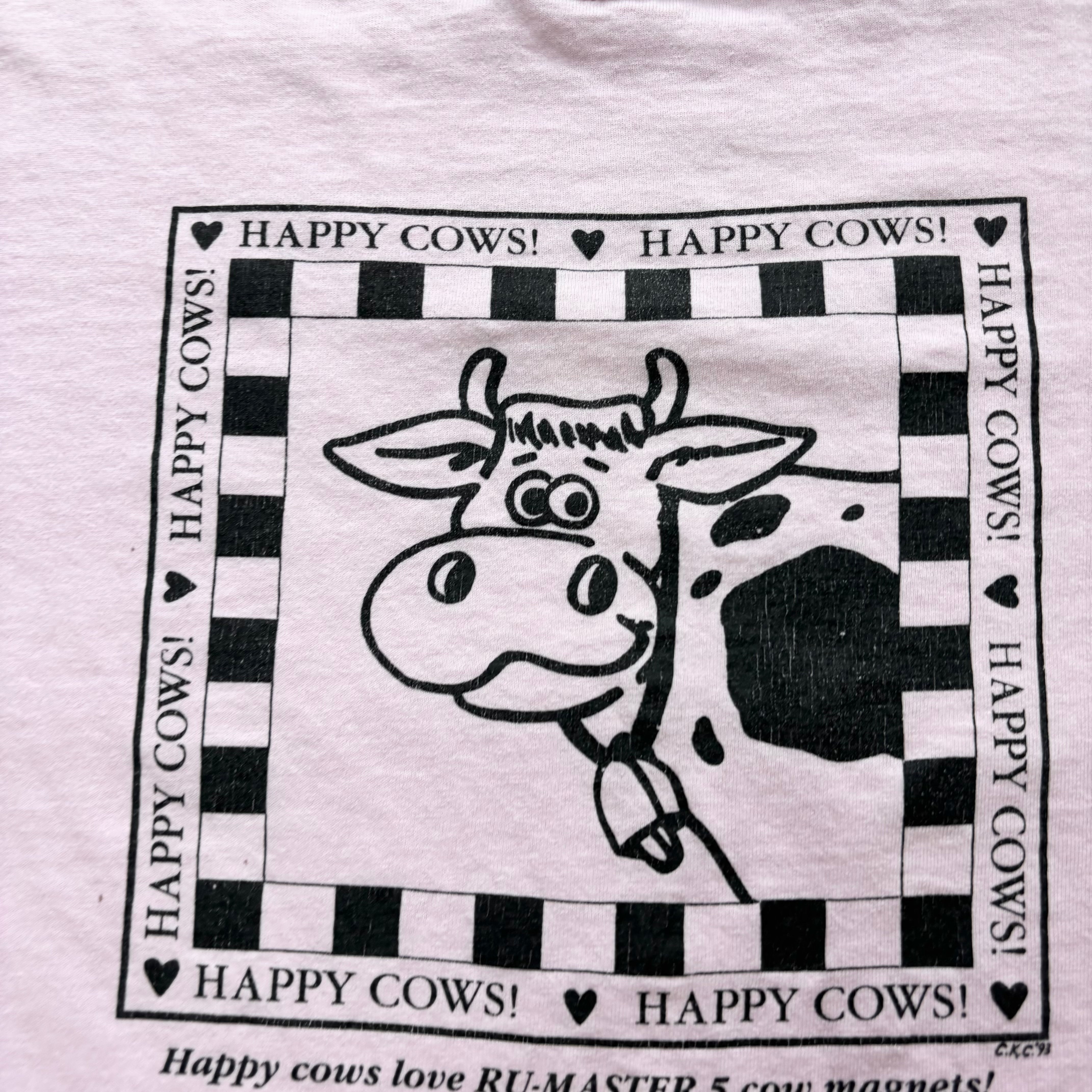 Vintage T Shirt Mens Large Pink Single Stitch Graphic Print 90s USA