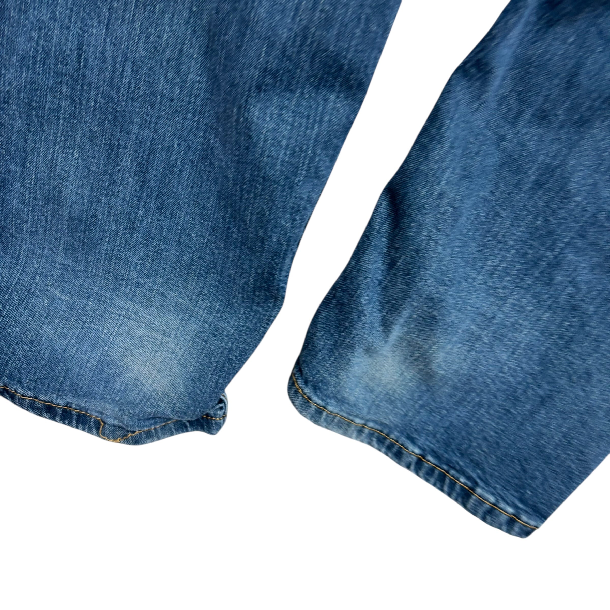 Levis 505 Jeans W34 L34 Mens Blue Regular Straight Fit Stretch Denim