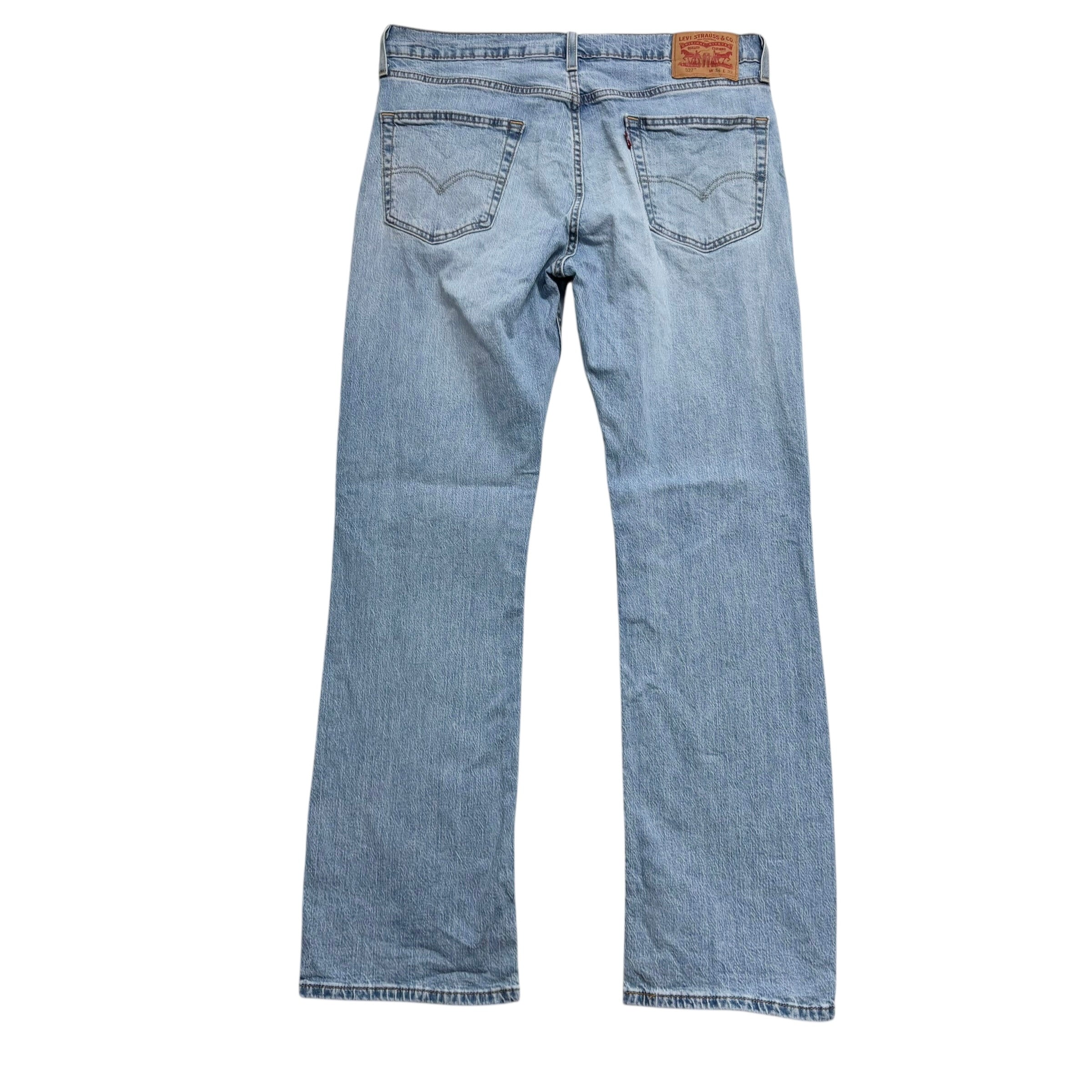 Levis 527 Jeans W34 L32 Mens Light Blue Slim Bootcut Fit Stretch Denim