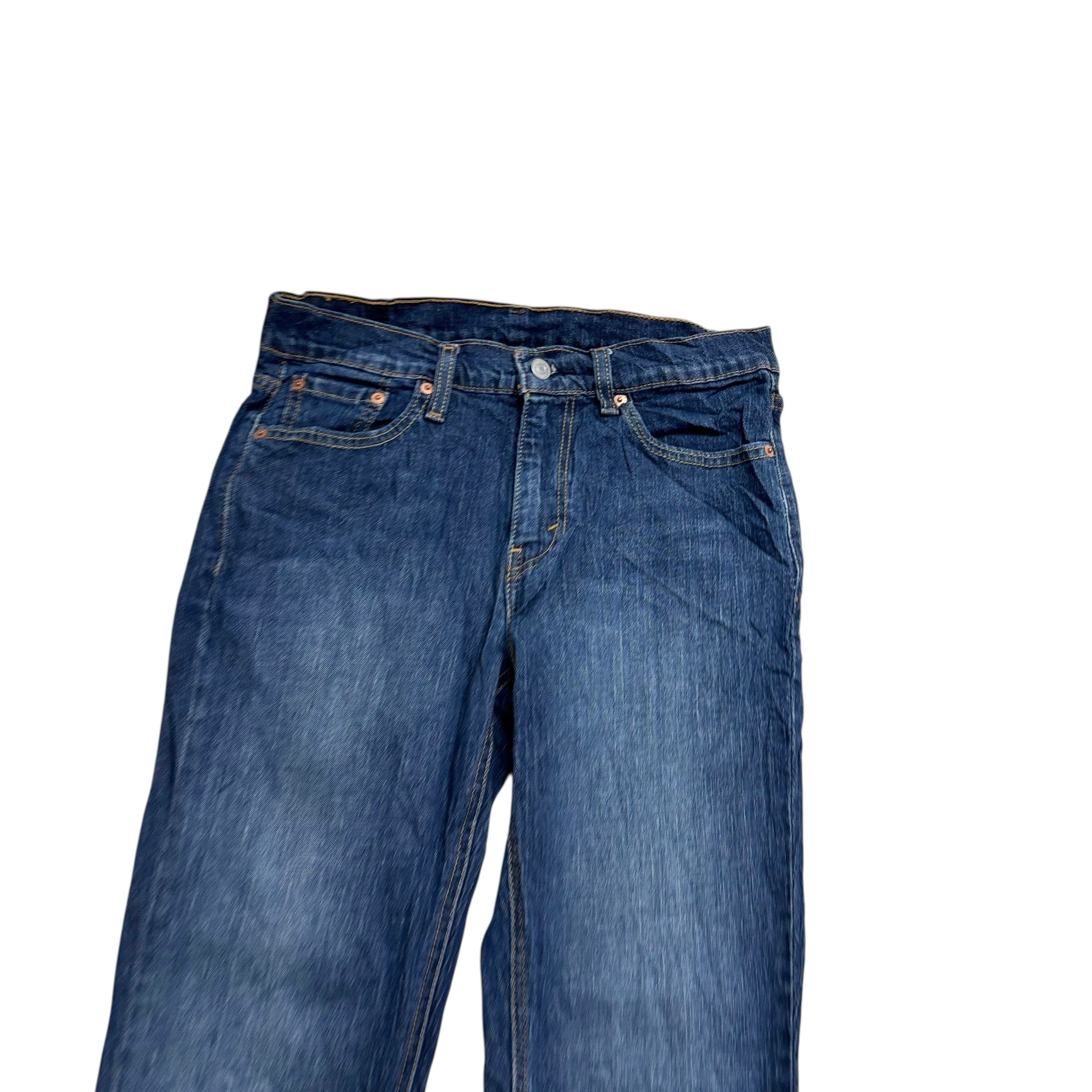 Levis 541 Jeans W30 L32 Mens Dark Blue Athletic Tapered Fit Stretch Denim (E)