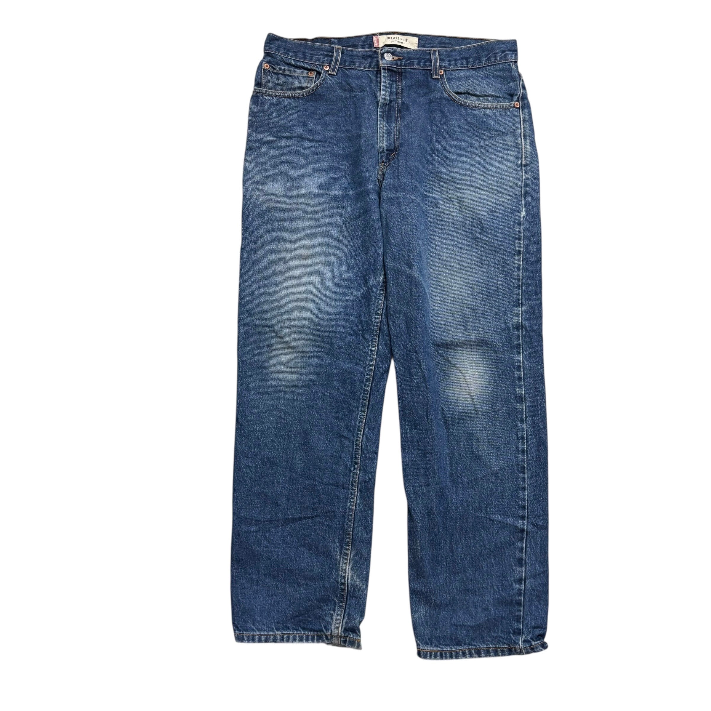 Levis 550 Jeans W36 L30 Mens Mid Blue Baggy Relaxed Straight Vintage Denim (F)