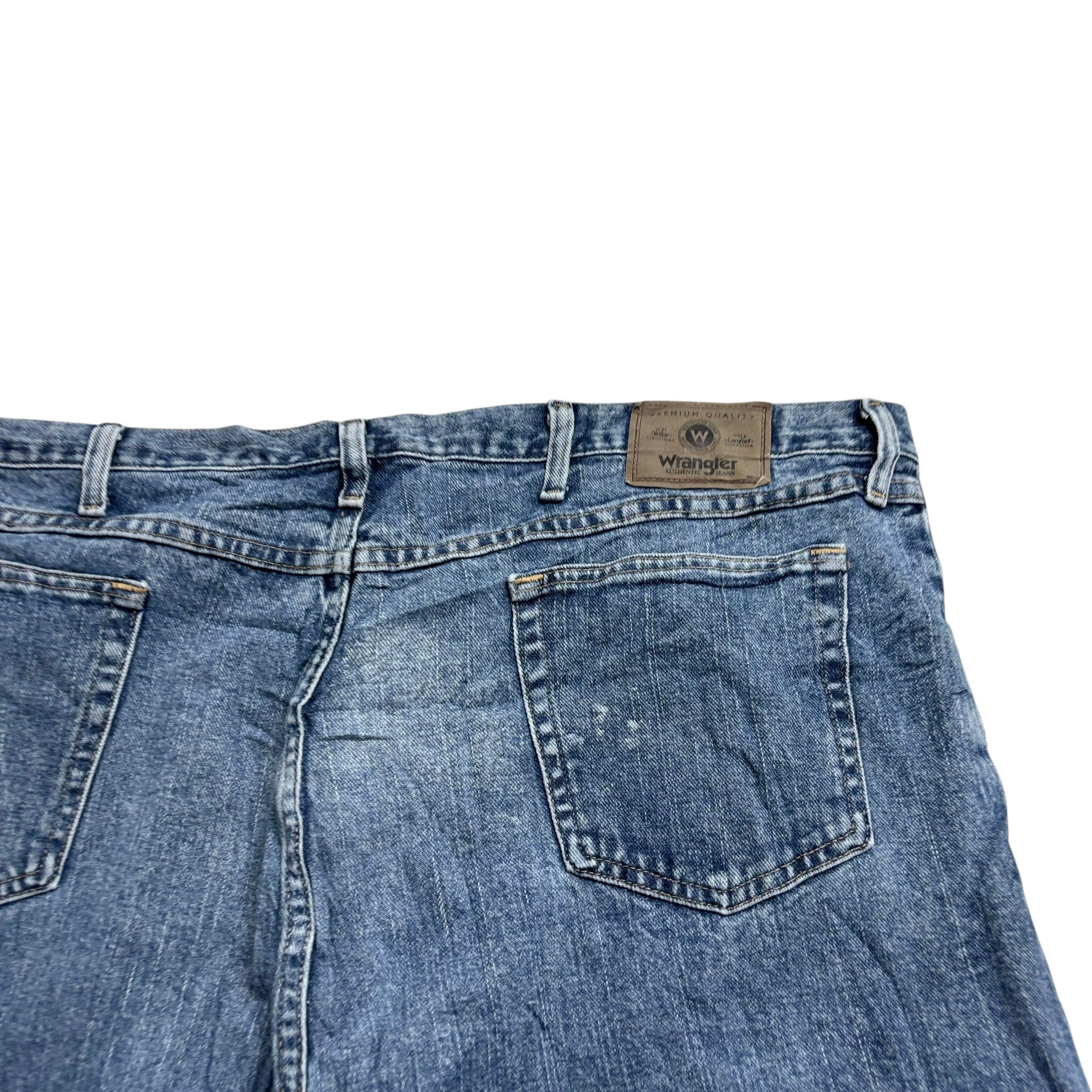 Wrangler Jeans W44 L30 Mens Mid Blue Relaxed Straight Fit Denim (F)