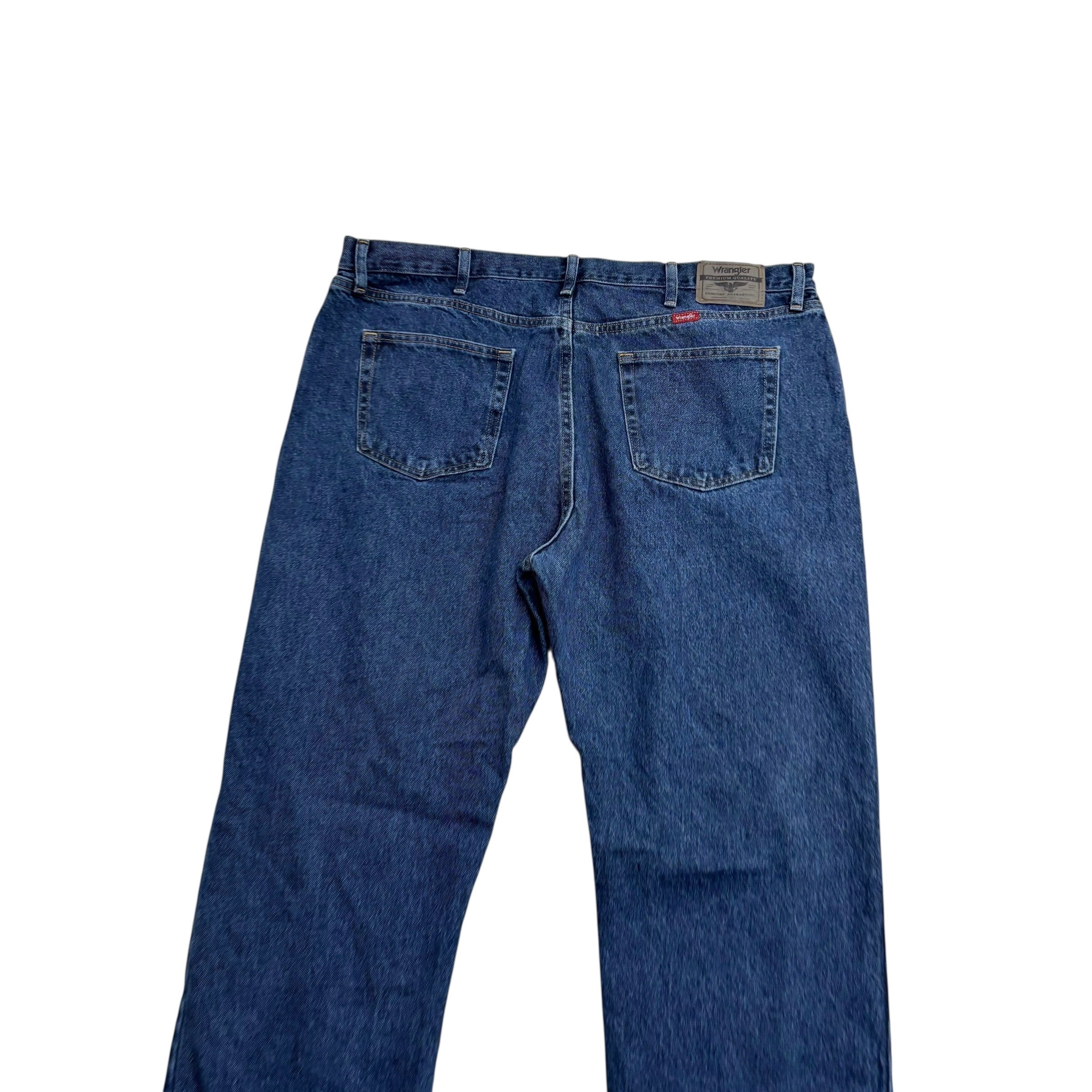 Wrangler Jeans W42 L32 Mens Mid Blue Regular Straight Fit Denim (E)