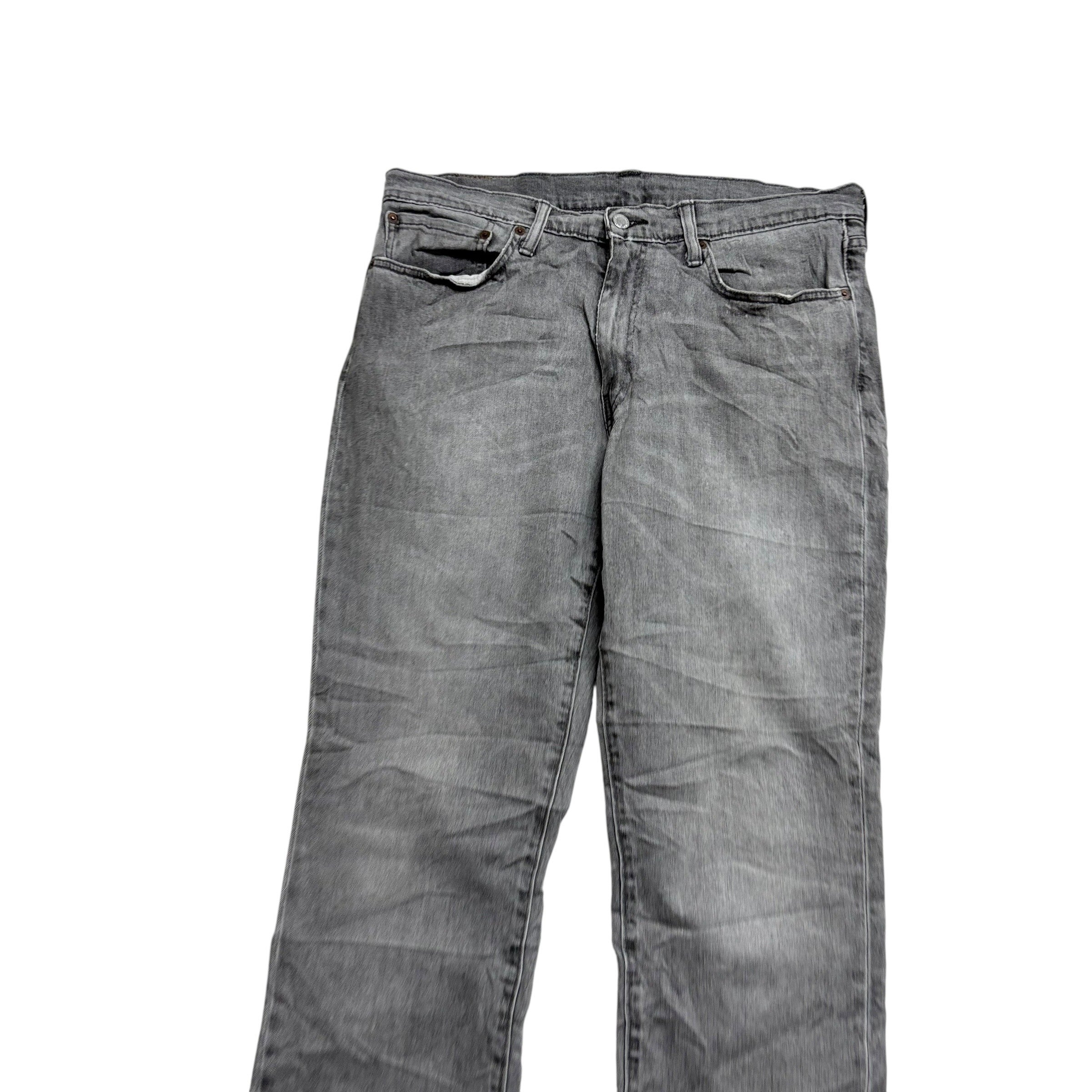 Levis 541 Jeans W34 L30 Mens Grey Athletic Tapered Fit Stretch Denim (E)