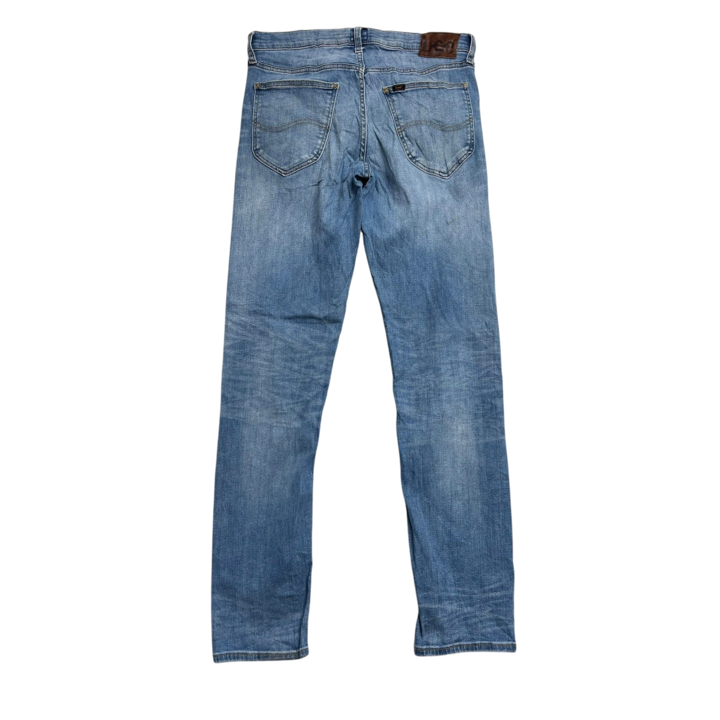 Lee Jeans W32 L34 Mens Light Blue Slim Fit Stretch Denim