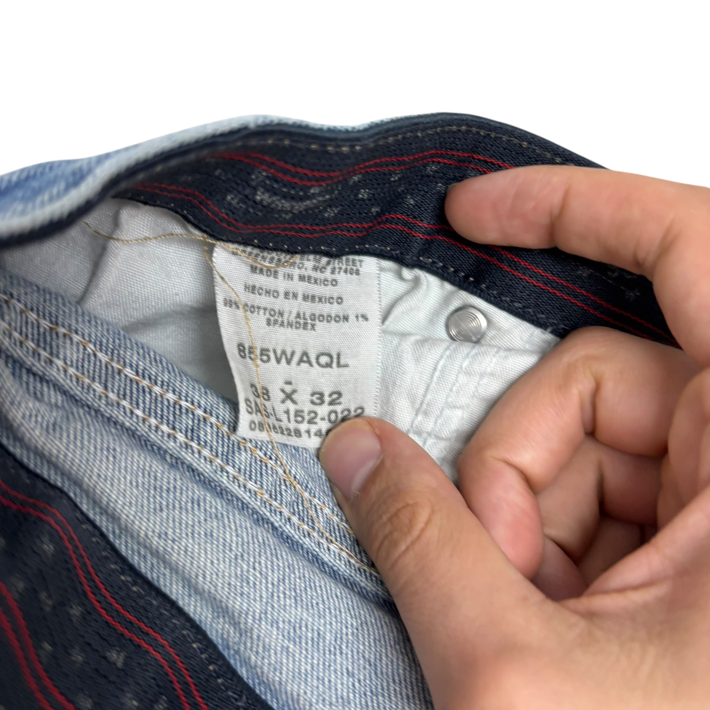 Wrangler Jeans W38 L32 Mens Light Blue Regular Straight Fit Stretch Denim (F)