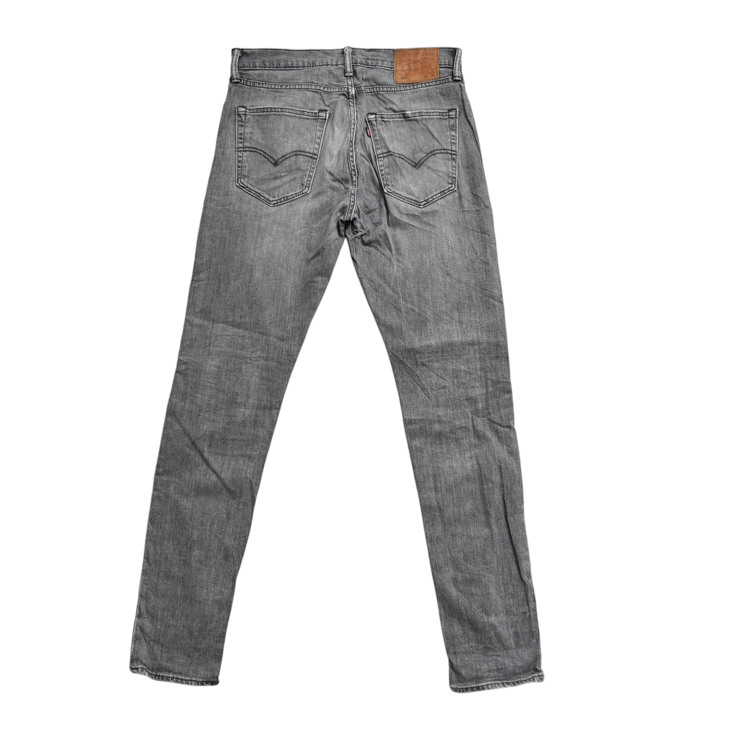 Levis 512 Jeans W32 L34 Mens Grey Slim Tapered Fit Stretch Denim (F)
