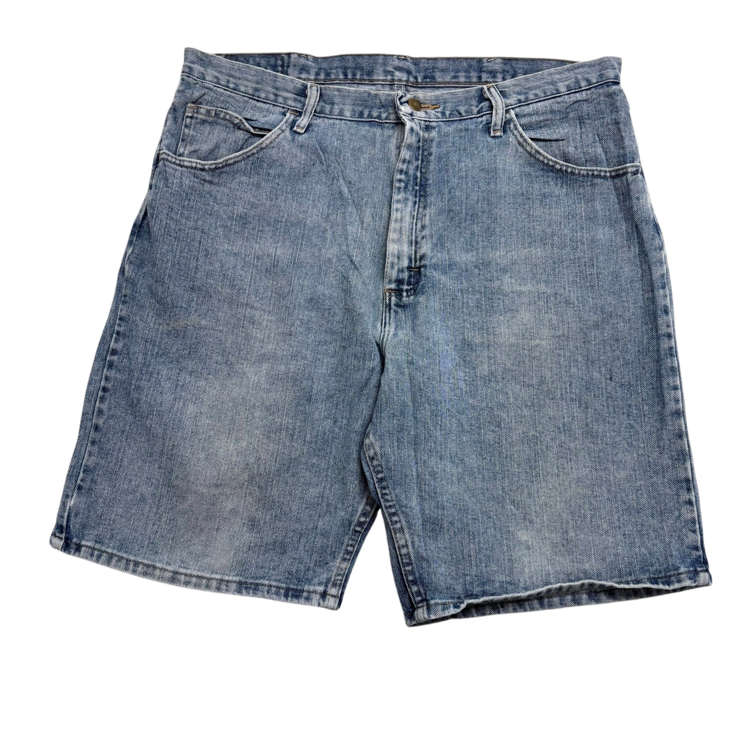 Wrangler Baggy Jorts W38 Mens Denim Shorts Light Blue Relaxed Fit