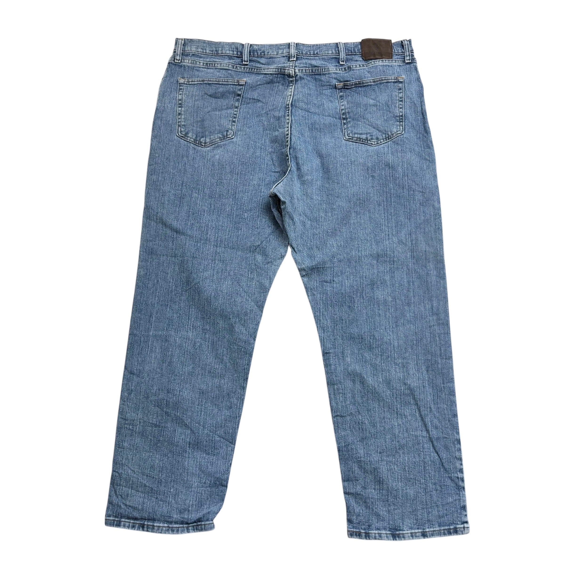 Wrangler Jeans W42 L30 Mens Light Blue Relaxed Straight Fit Stretch Denim (E)