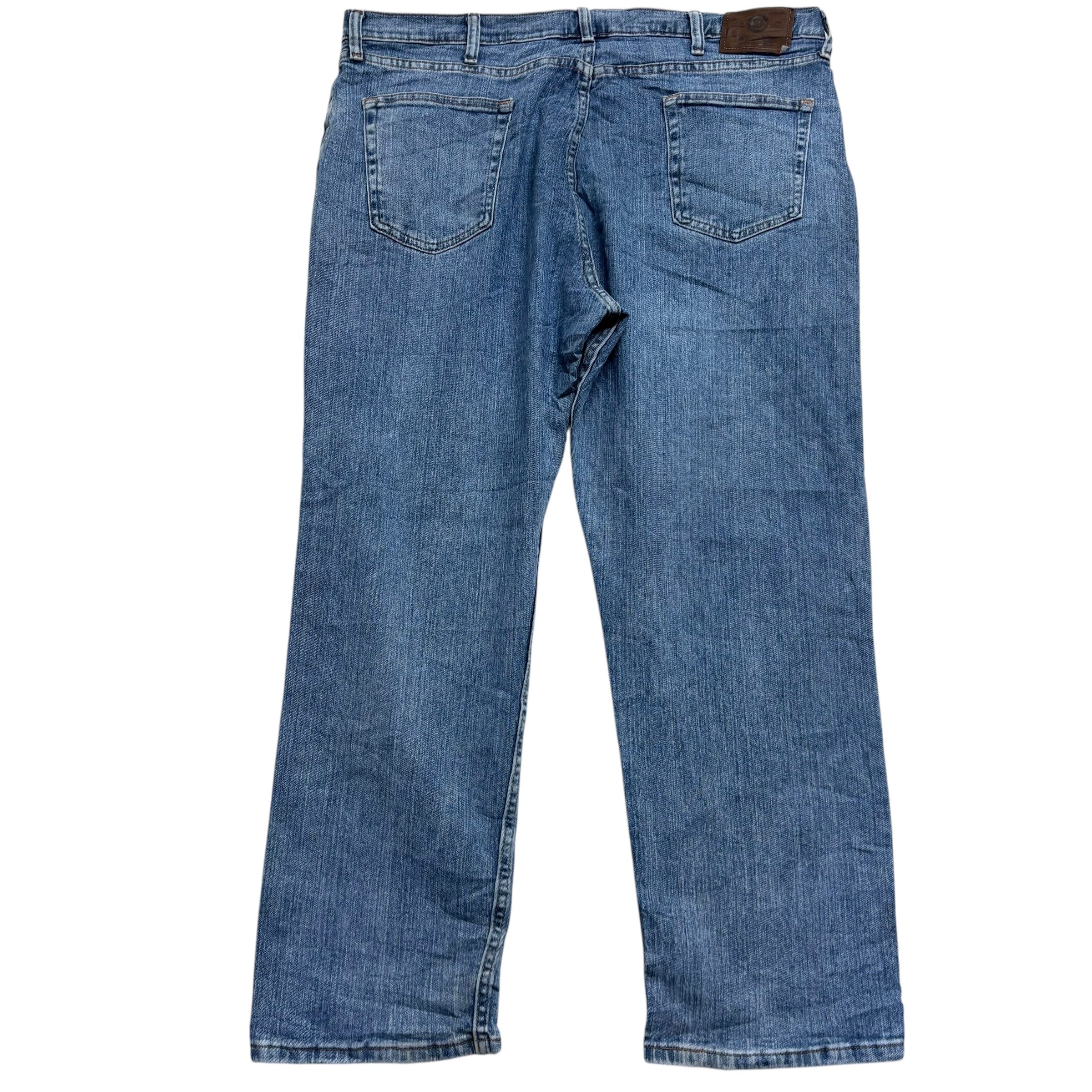 Wrangler Jeans W40 L29 Mens Light Blue Relaxed Straight Fit Stretch Denim (E)