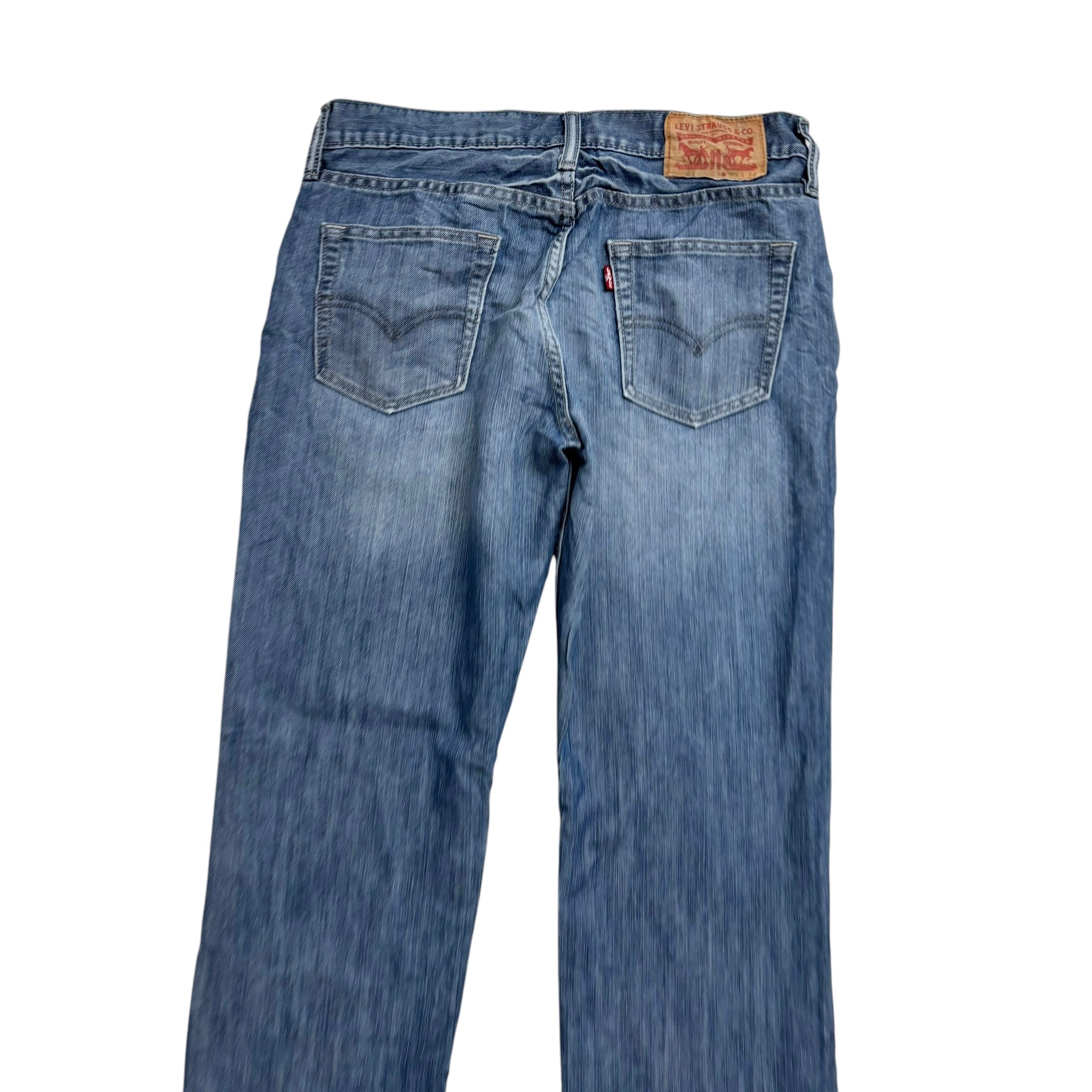 Levis 514 Jeans W30 L32 Mens Mid Blue Regular Straight Fit Denim (E)