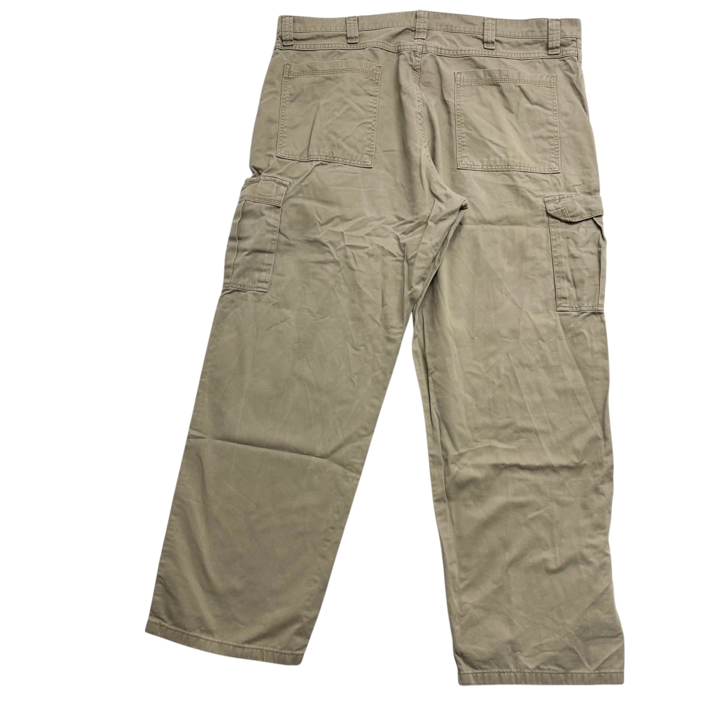 Wrangler Cargo Trousers W42 L32 Mens Beige Relaxed Baggy Fit Pants (E)