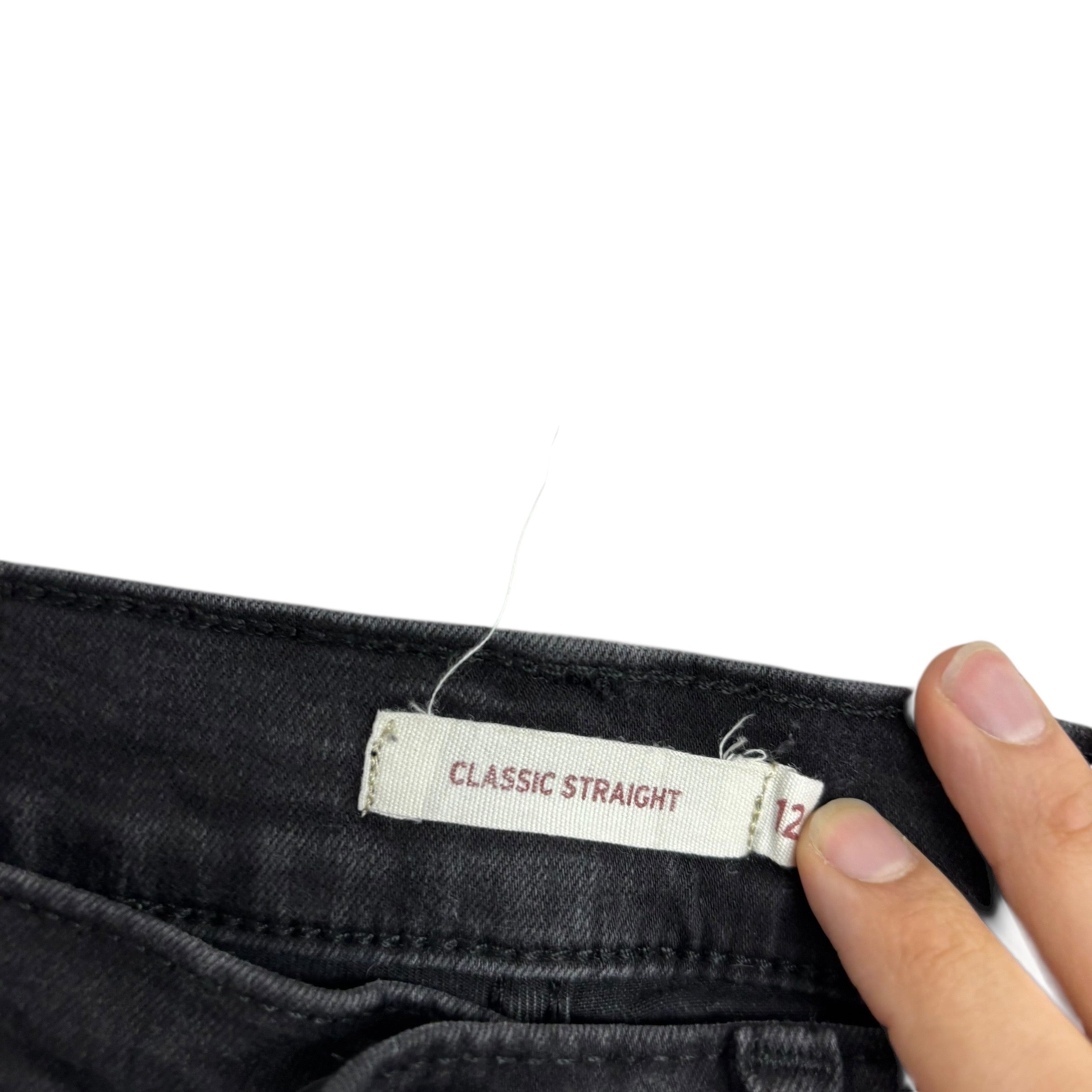 Levis Jeans W31 L29 Womens Classic Straight Fit Black Stretch Denim