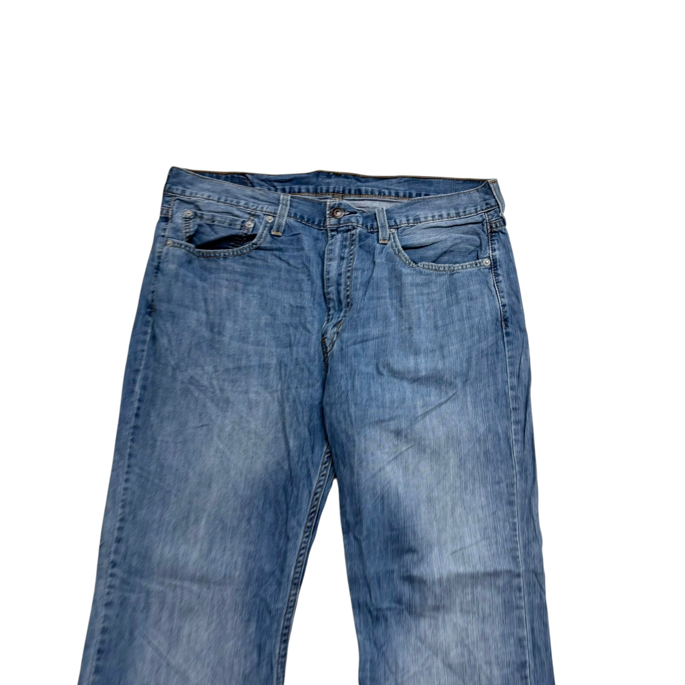 Levis 527 Jeans W36 L30 Mens Mid Blue Slim Bootcut Fit Denim (E)