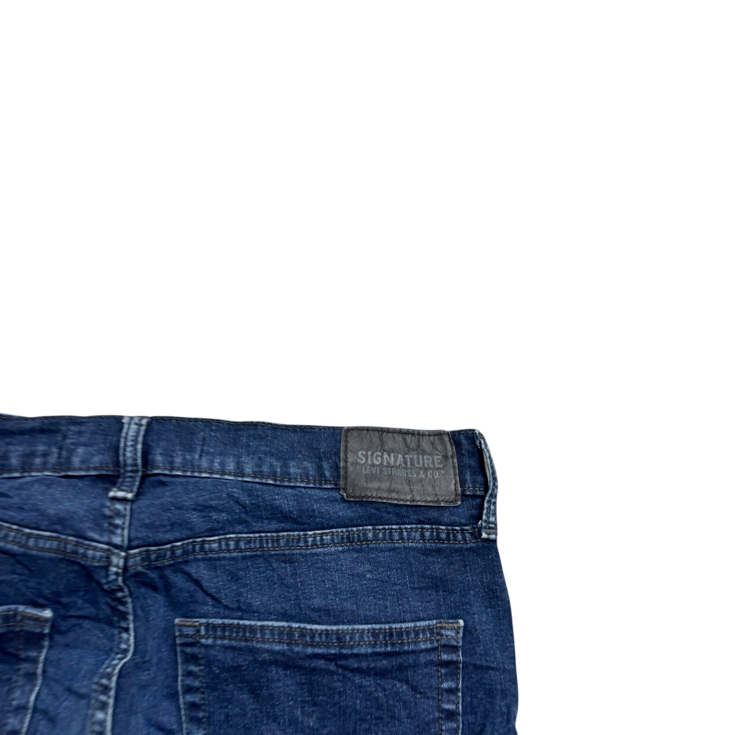 Levis Signature Jeans W34 L32 Mens Navy Blue Regular Tapered Fit Stretch (E)