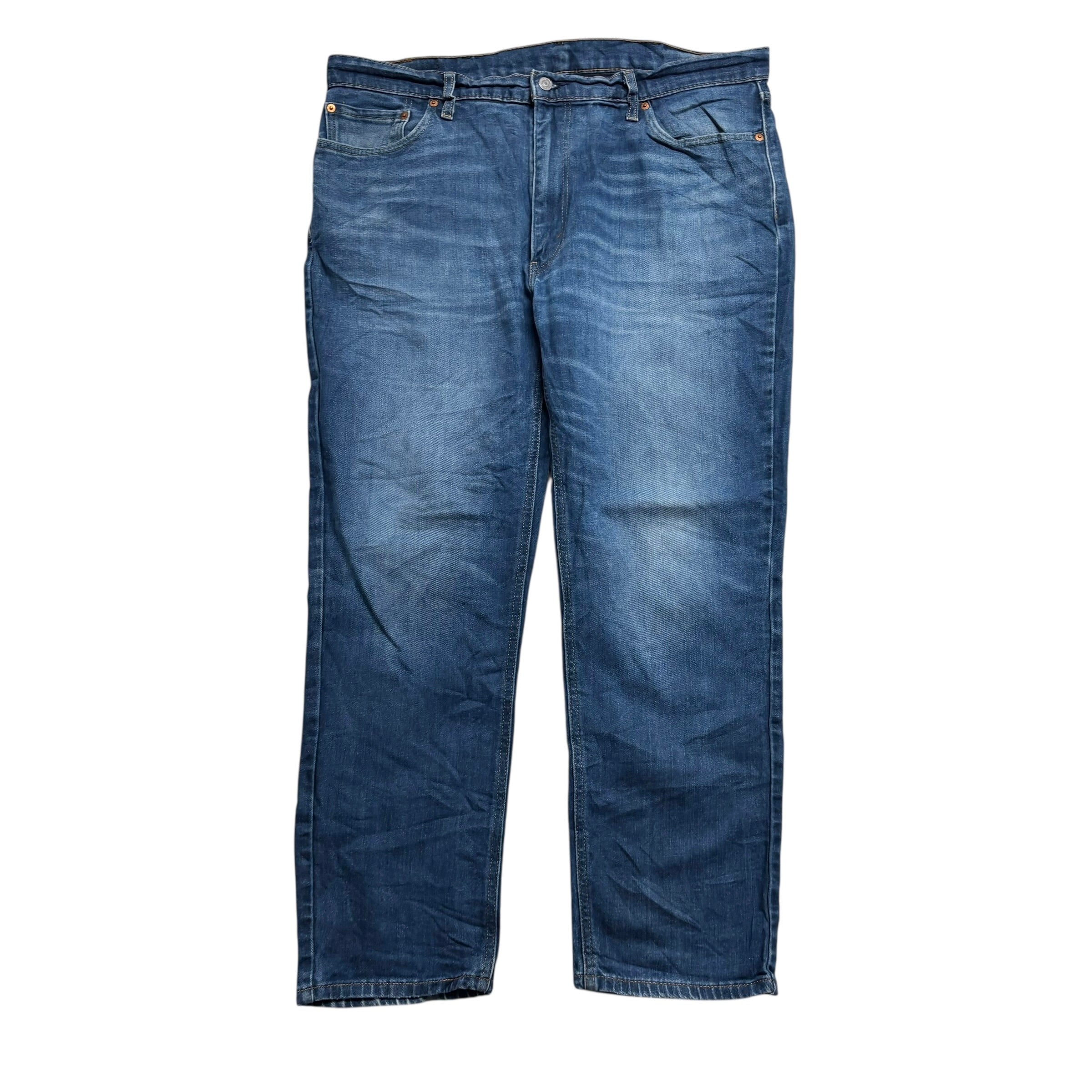 Levis 541 Jeans W40 L32 Mens Dark Blue Athletic Tapered Fit Stretch Denim