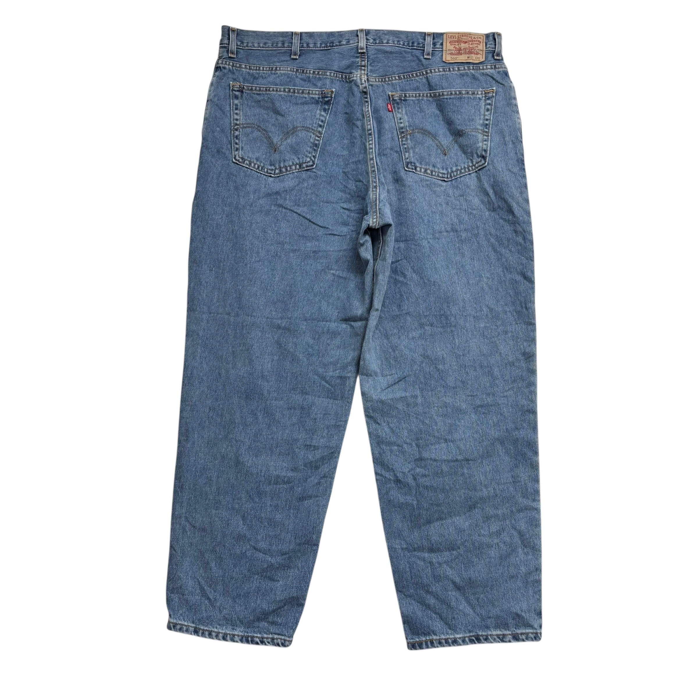 Levis 560 Jeans W42 L30 Mens Mid Blue Baggy Relaxed Comfort Vintage Denim (E)