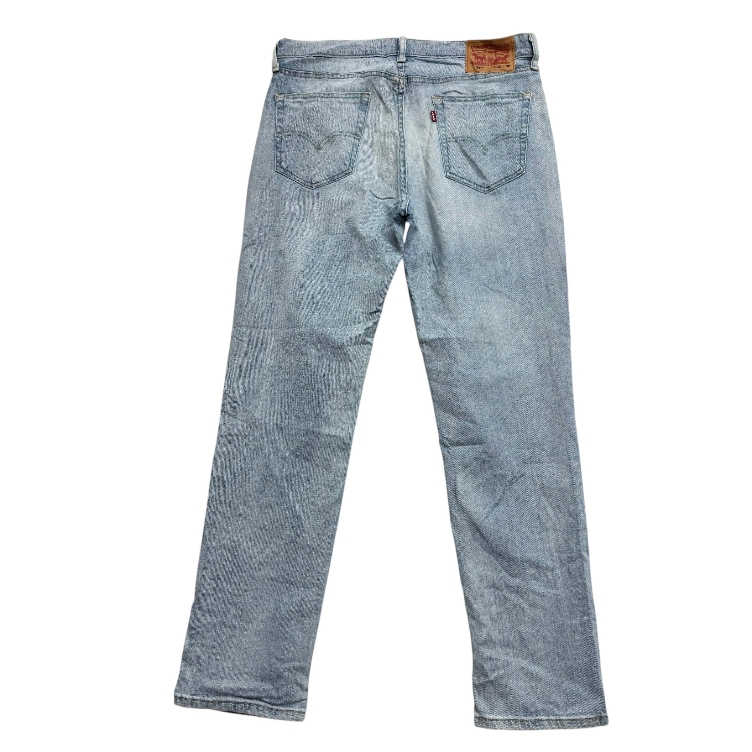 Levis 541 Jeans W32 L32 Mens Light Blue Athletic Tapered Fit Stretch Denim