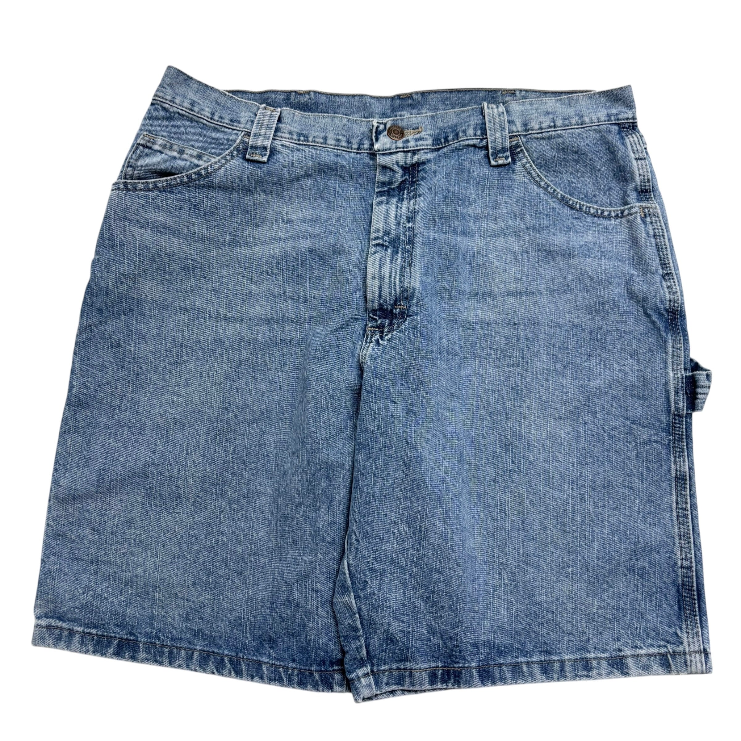 Wrangler Baggy Jorts W36 Mens Light Blue Denim Shorts Relaxed Carpenter (E)