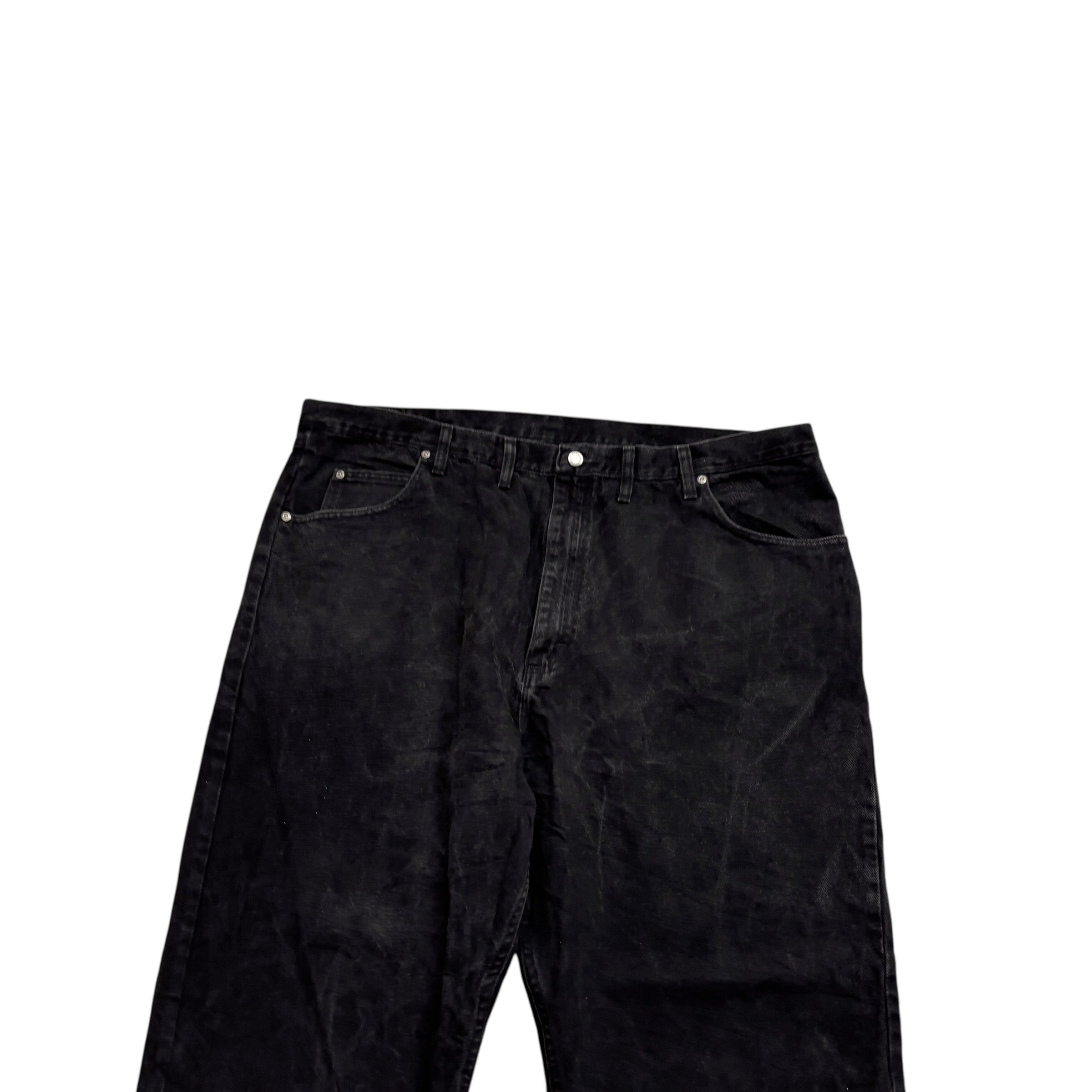 Wrangler Jeans W44 L32 Mens Black Relaxed Straight Fit Vintage Denim