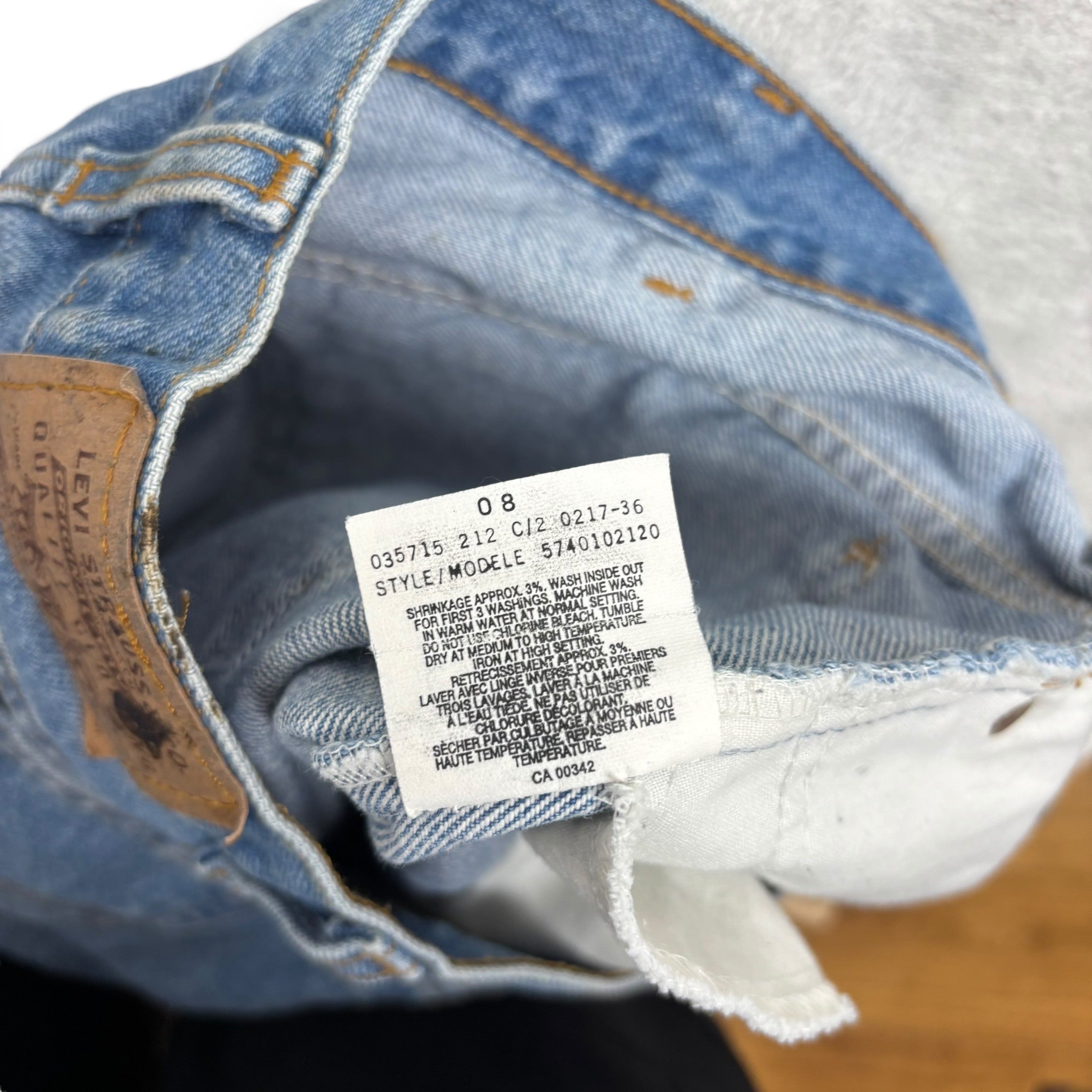 Levis Jeans W36 L31 Mens Light Blue Regular Straight Fit Vintage Denim (F)